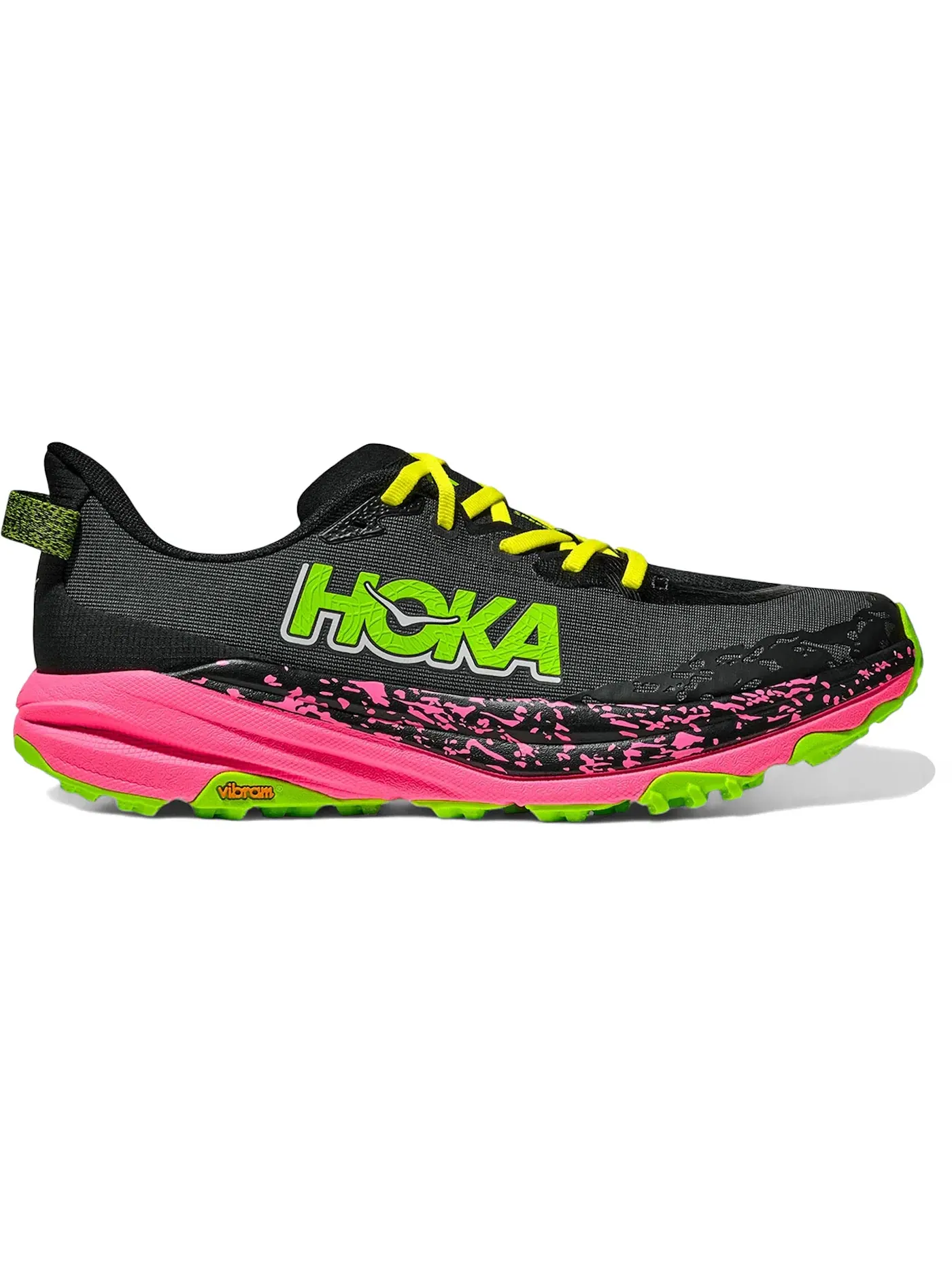 Мужские кроссовки для бега с длинным рукавом Hoka One One Speedgoat 6 — изображение 1 из 1, черный неоновый розовый