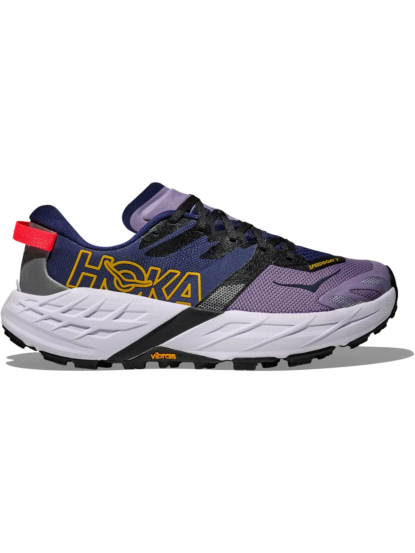 Женские кроссовки для бега с амортизацией Hoka One One Speedgoat 7, Berry Jam Starlight Glow — изображение 1 из 1