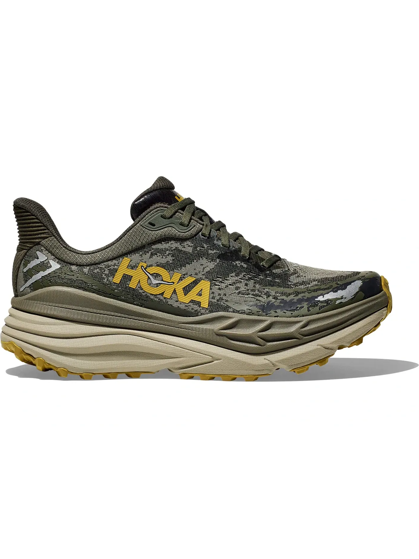 Мужские кроссовки с амортизацией Hoka One One Stinson 7 — изображение 1 из 1, оливковый