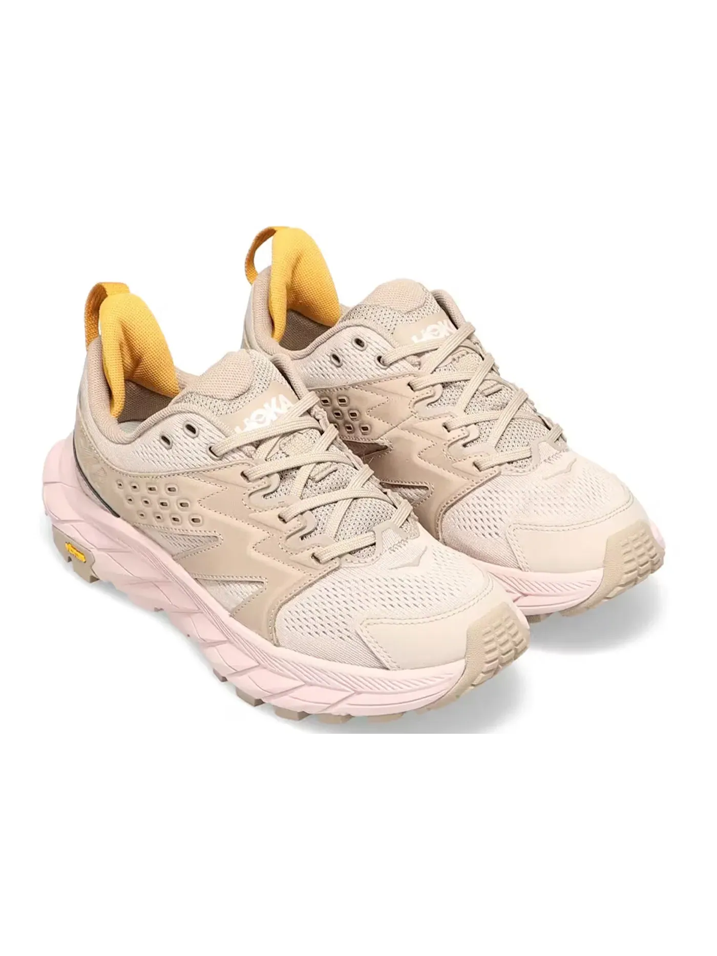 Женские кроссовки для бега с сетчатым верхом Hoka One One Anacapa Breeze Low — изображение 2 из 4, бежевый