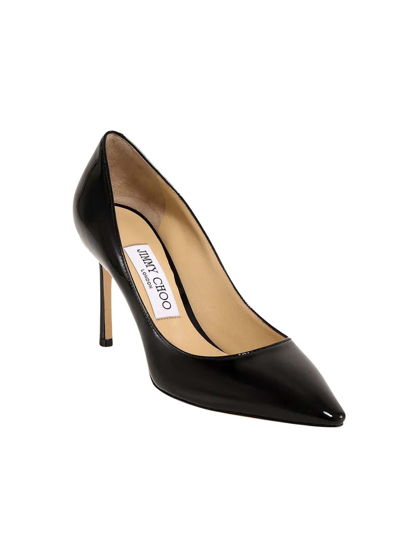 Женские туфли-лодочки с принтом Jimmy Choo Romy 85mm Pump — изображение 2 из 3, черный