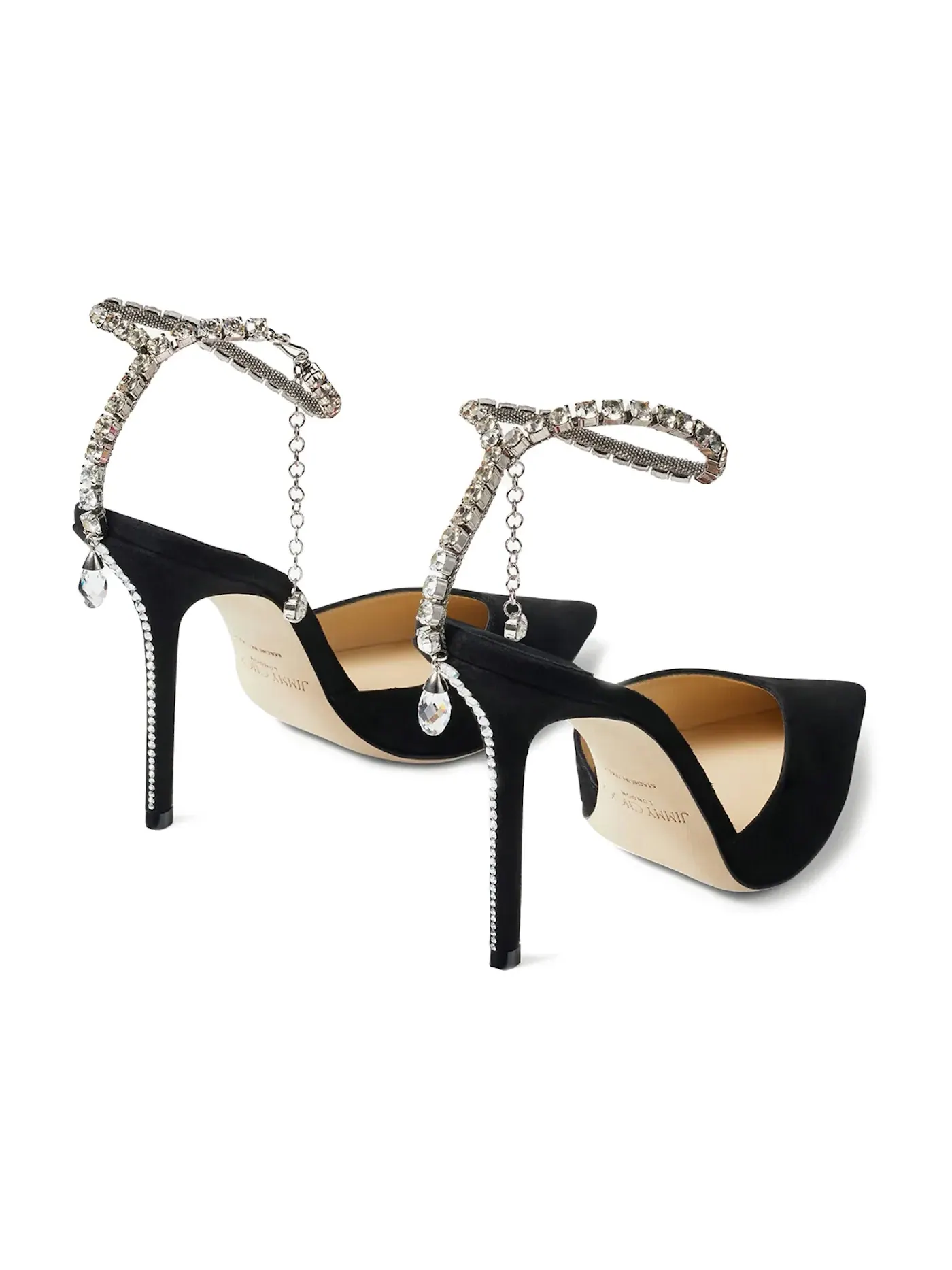Женские туфли на каблуке с кристаллами Saeda Jimmy Choo — изображение 3 из 3, черный