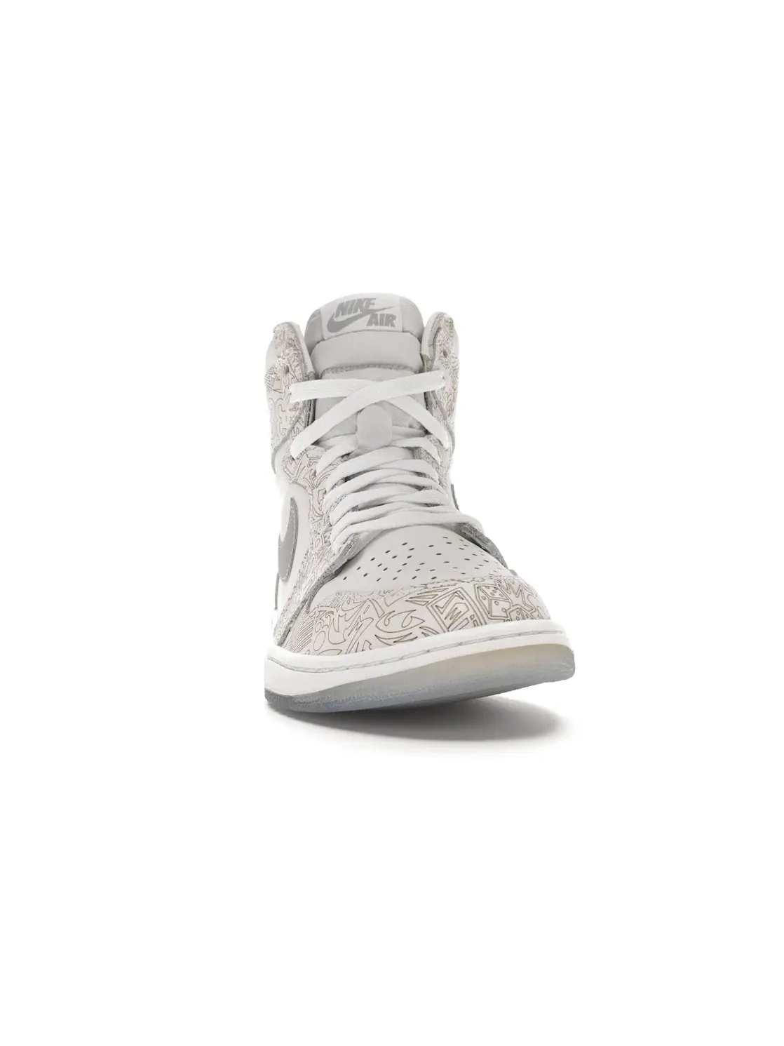 Мужские кроссовки с лазерной гравировкой Jordan 1 Retro 30th Anniversary Laser Jordan — изображение 2 из 4, белый/серебристый