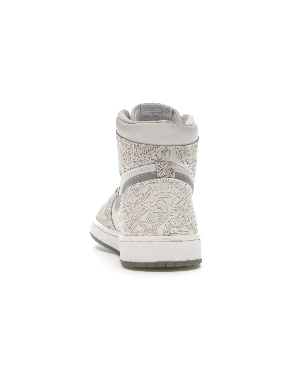 Мужские кроссовки с лазерной гравировкой Jordan 1 Retro 30th Anniversary Laser Jordan — изображение 4 из 4, белый/серебристый