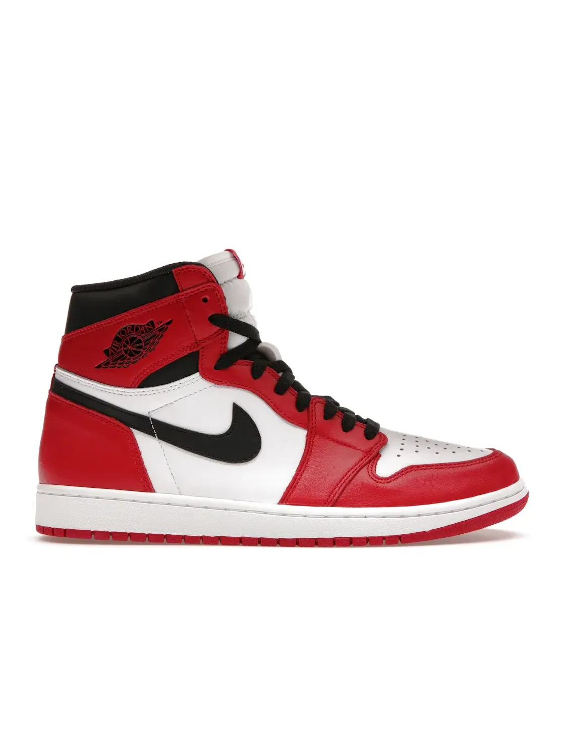 Мужские кроссовки кожаные Jordan 1 Retro Chicago (2015) Jordan — изображение 1 из 4, белый/красный-черный