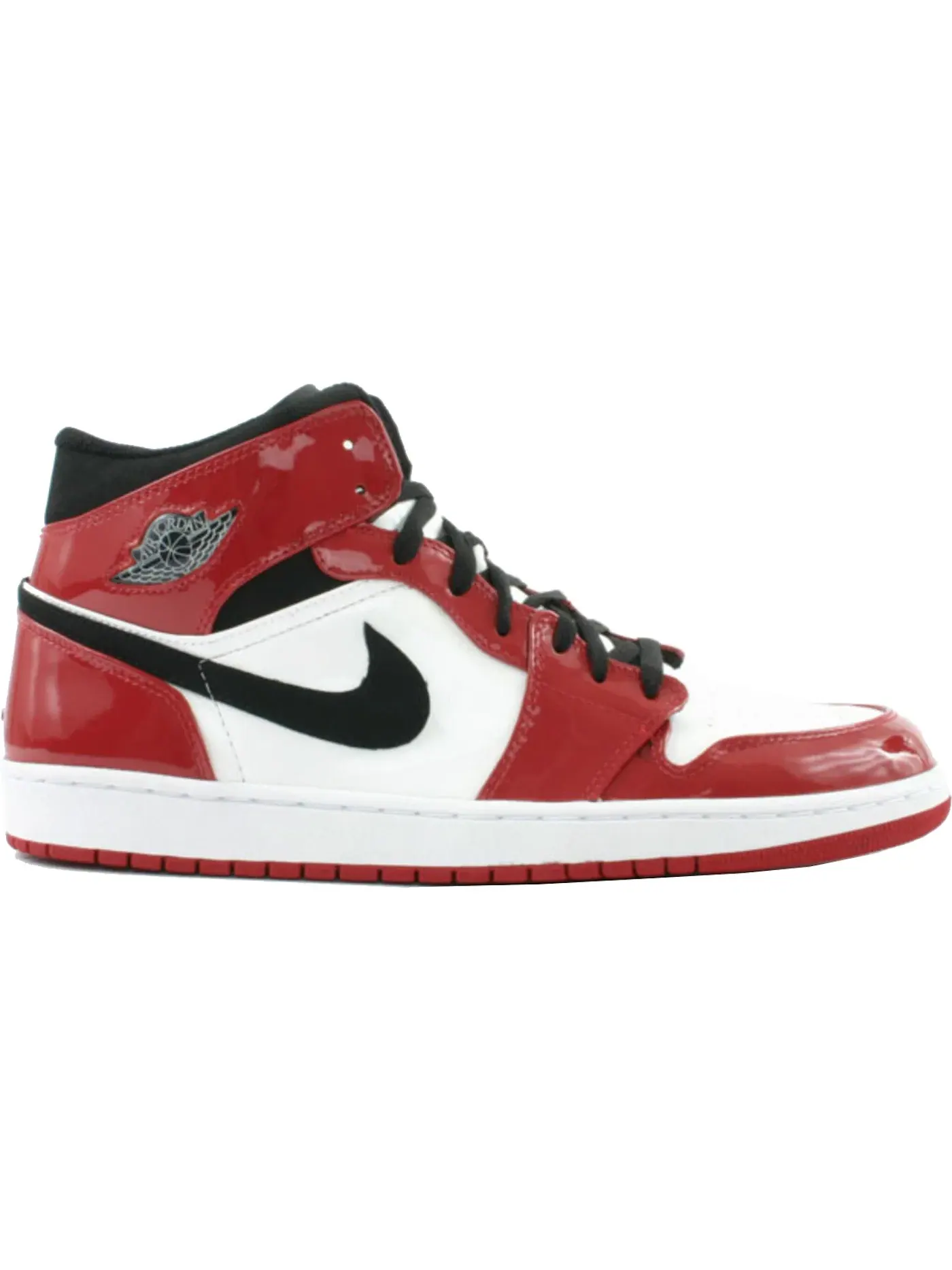 Мужские кроссовки с патентованной кожей Jordan 1 Retro Jordan — изображение 1 из 1, белый/красный-черный