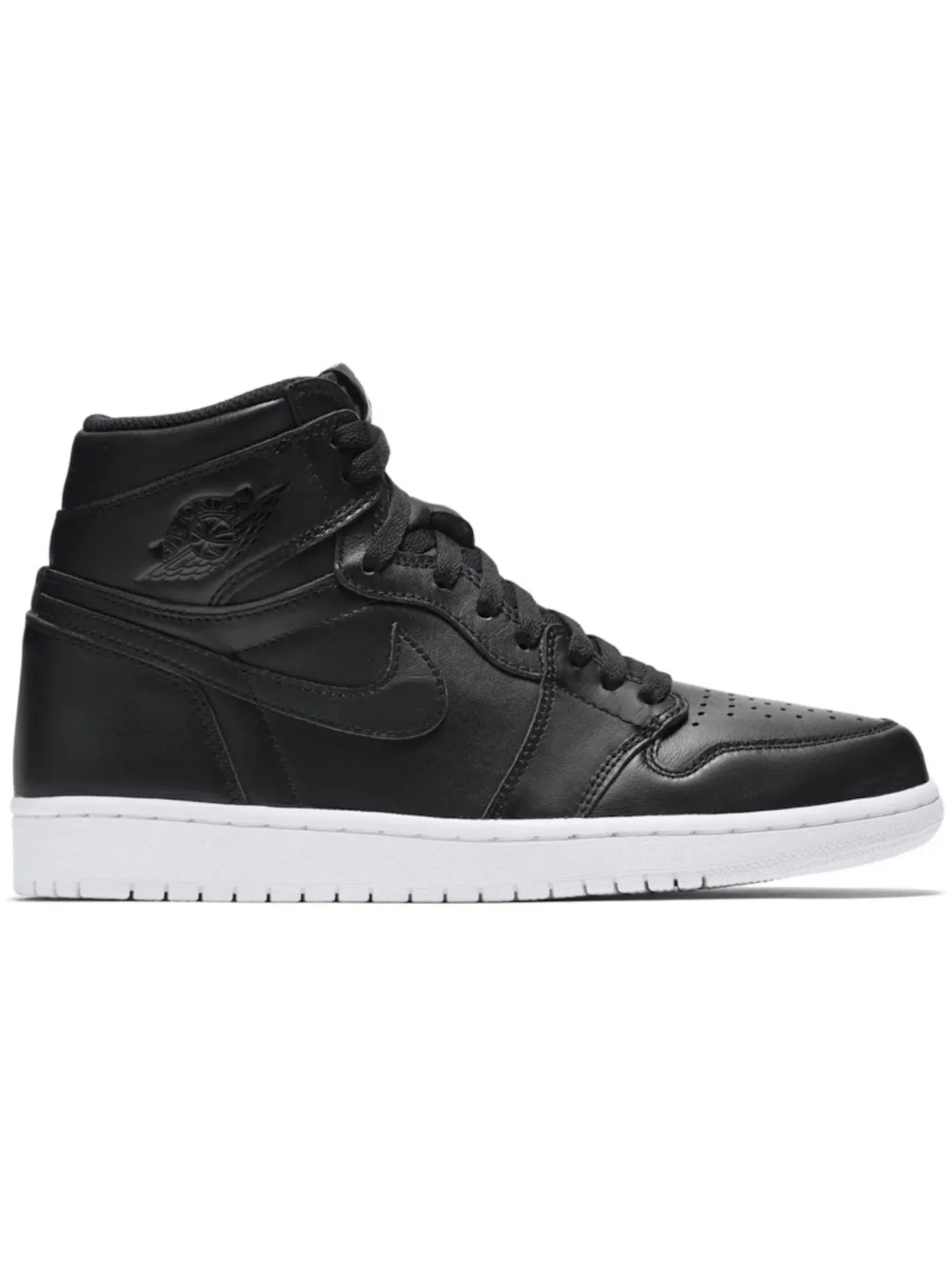 Детские кроссовки с высоким берцем Jordan 1 Retro Jordan Black/Dark Grey-White