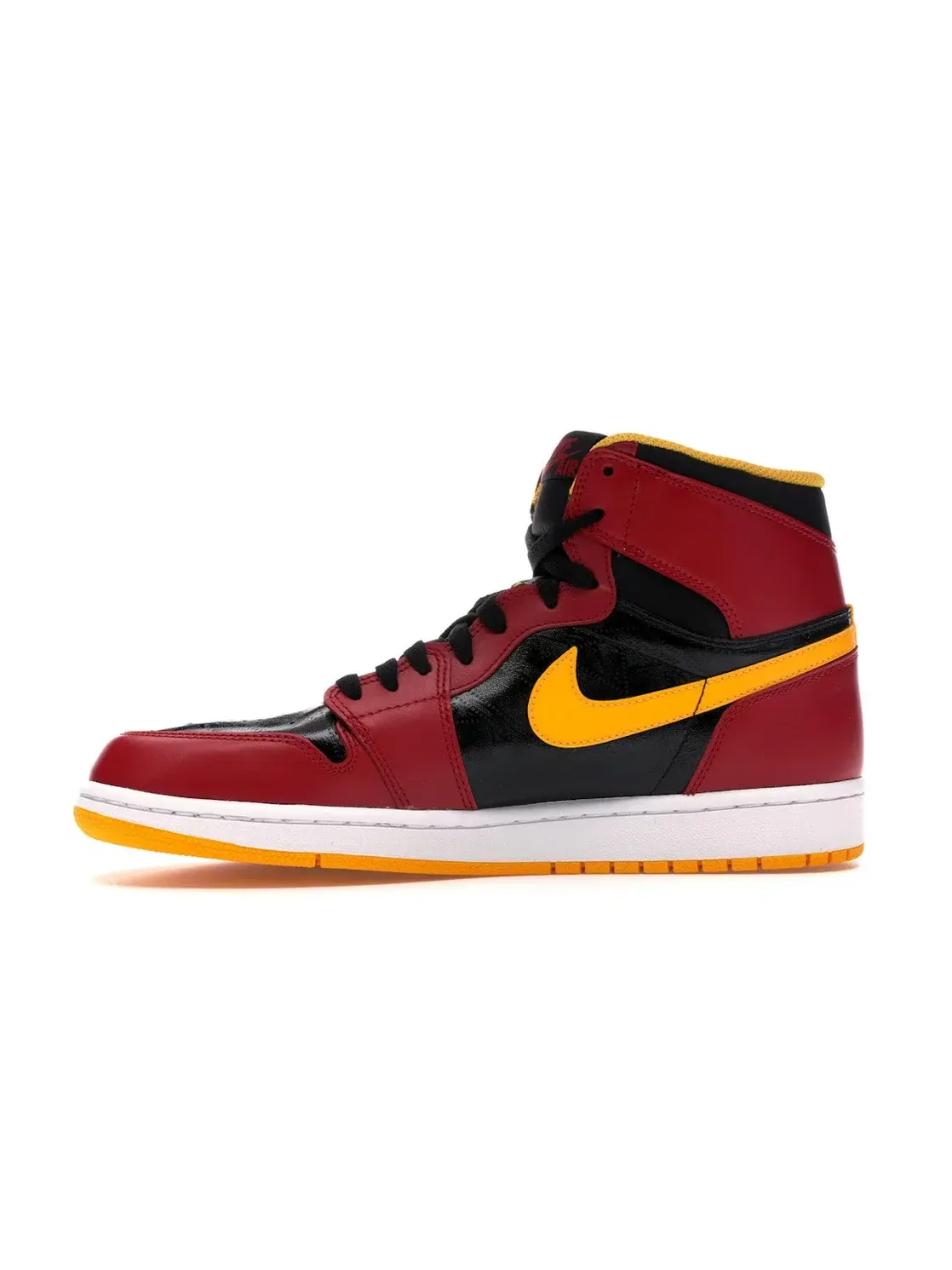 Мужские кроссовки с принтом Jordan 1 Retro Jordan — изображение 3 из 4, черный/желтый/красный