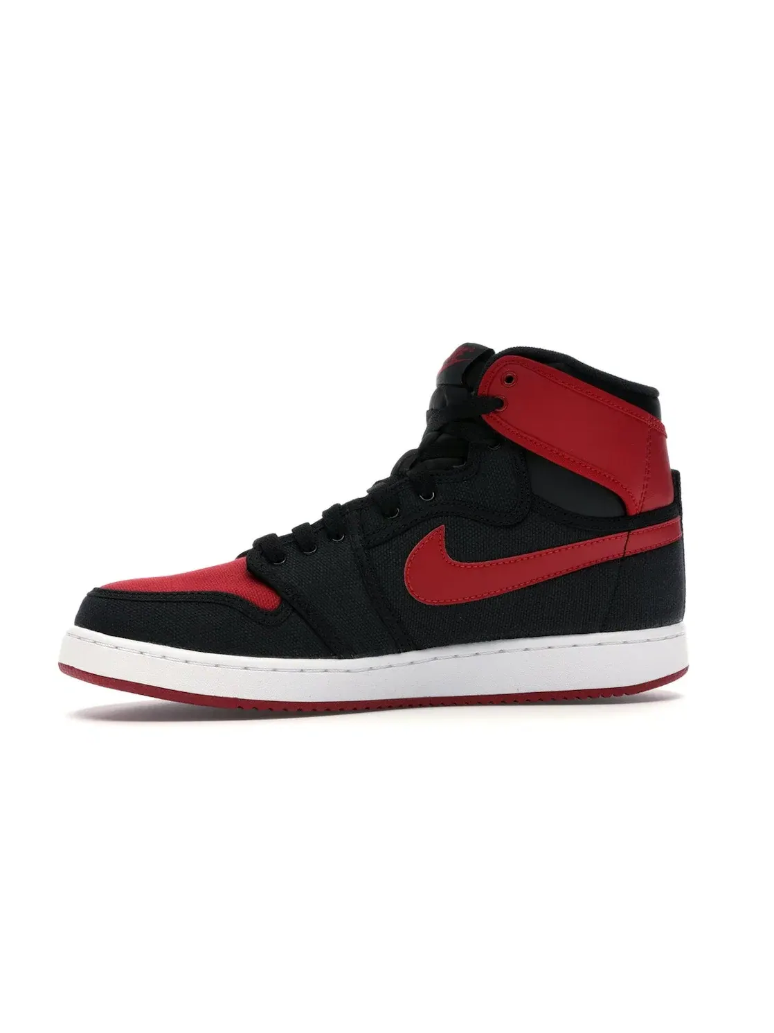 Мужские кроссовки с верхом из канваса и кожи Jordan 1 Retro Jordan — изображение 3 из 4, черный/красный-белый