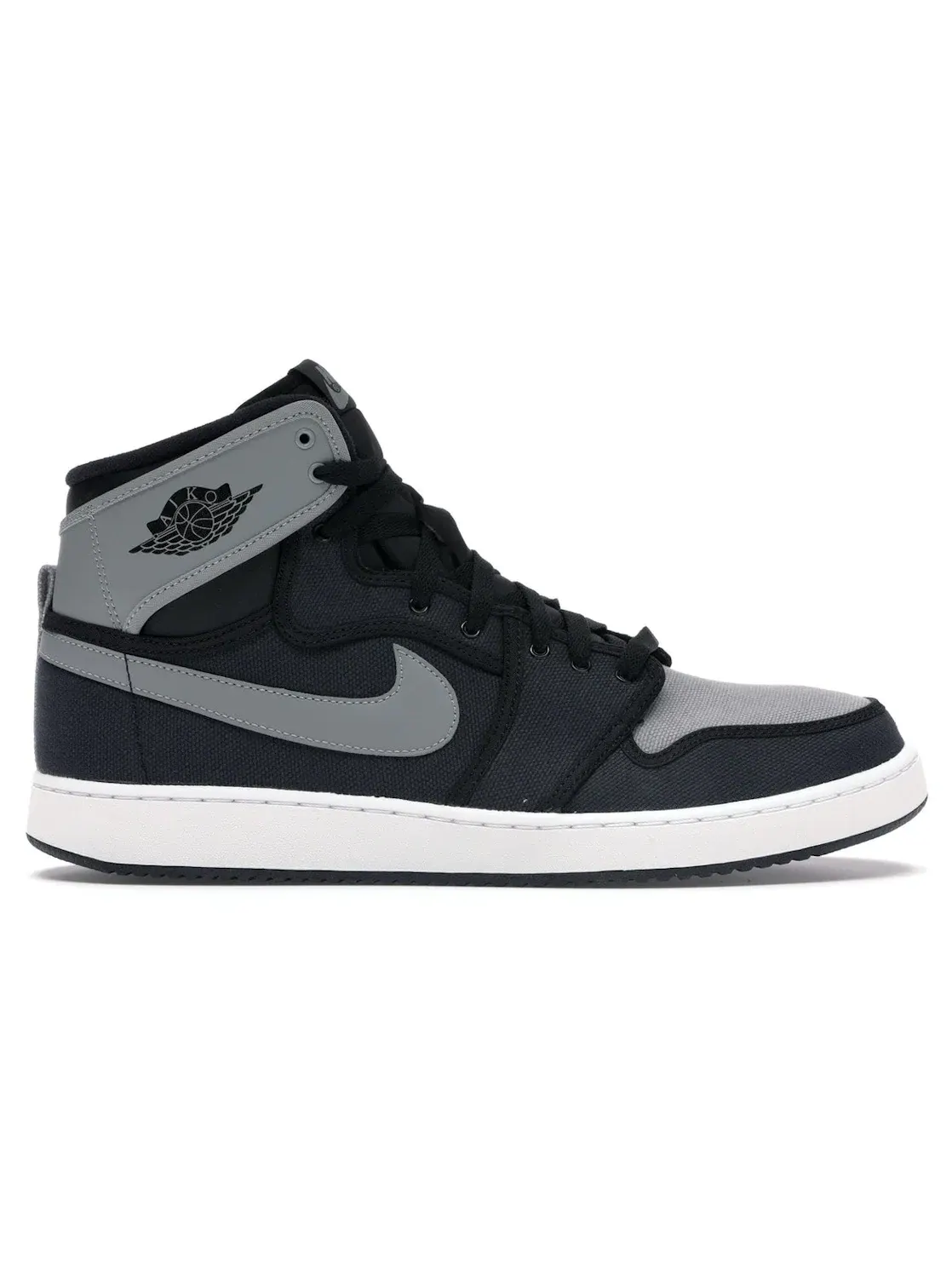 Мужские кроссовки с верхом из канваса Jordan 1 Retro KO Shadow Jordan — изображение 1 из 4, черный серый белый