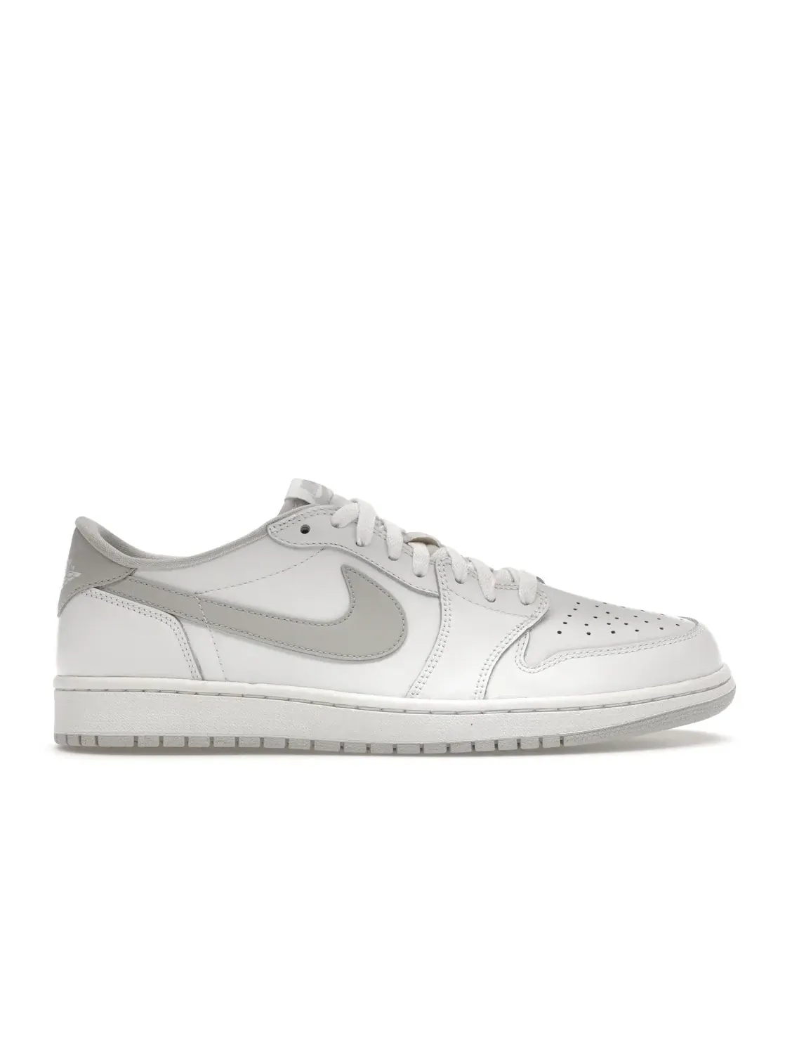 Мужские кроссовки с низким верхом Jordan 1 Retro Low Jordan — изображение 1 из 4, белый/серый
