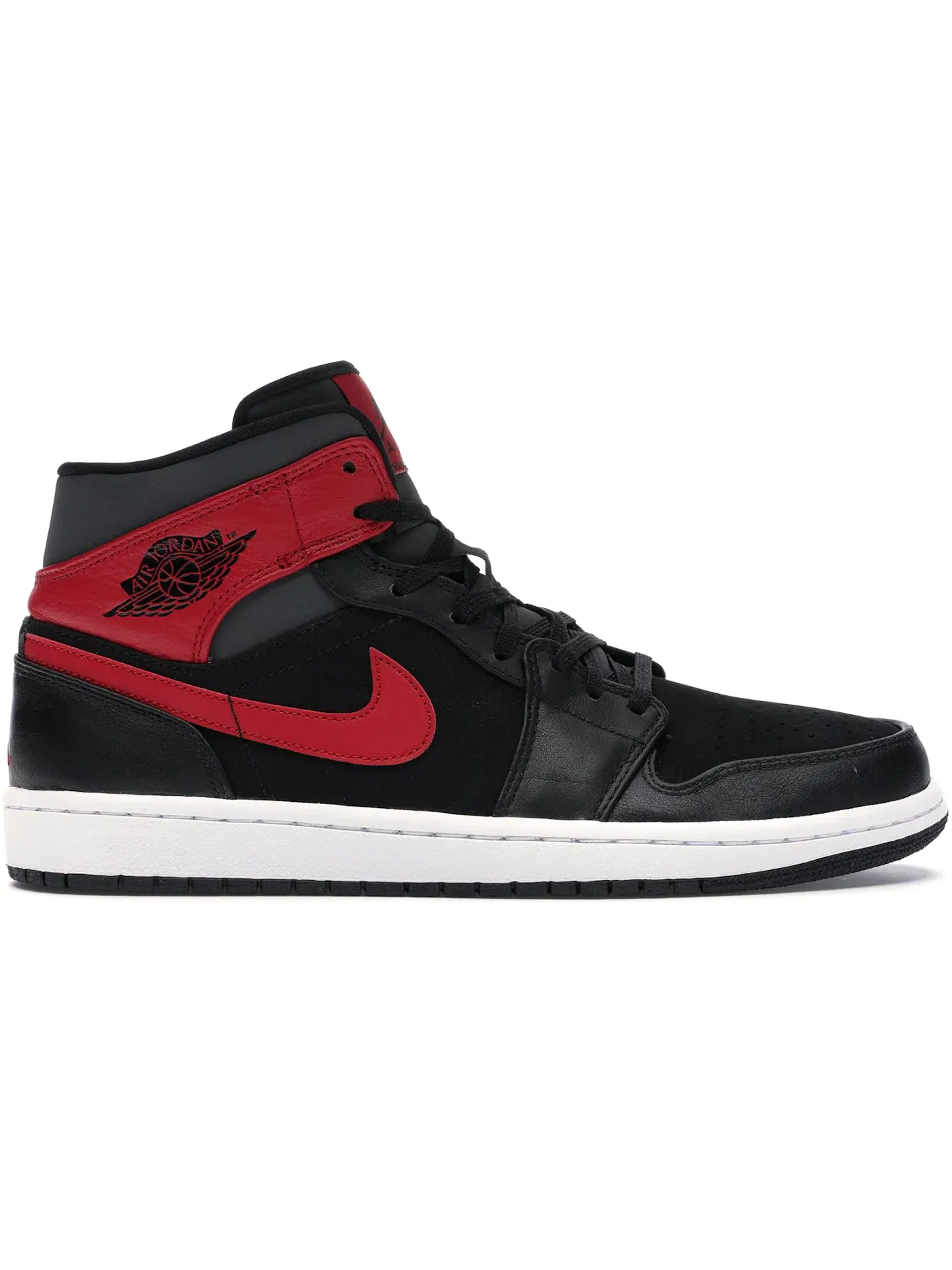 Мужские кроссовки Lifestyle с высоким берцем Jordan 1 Retro Mid — изображение 1 из 1, черный/красный