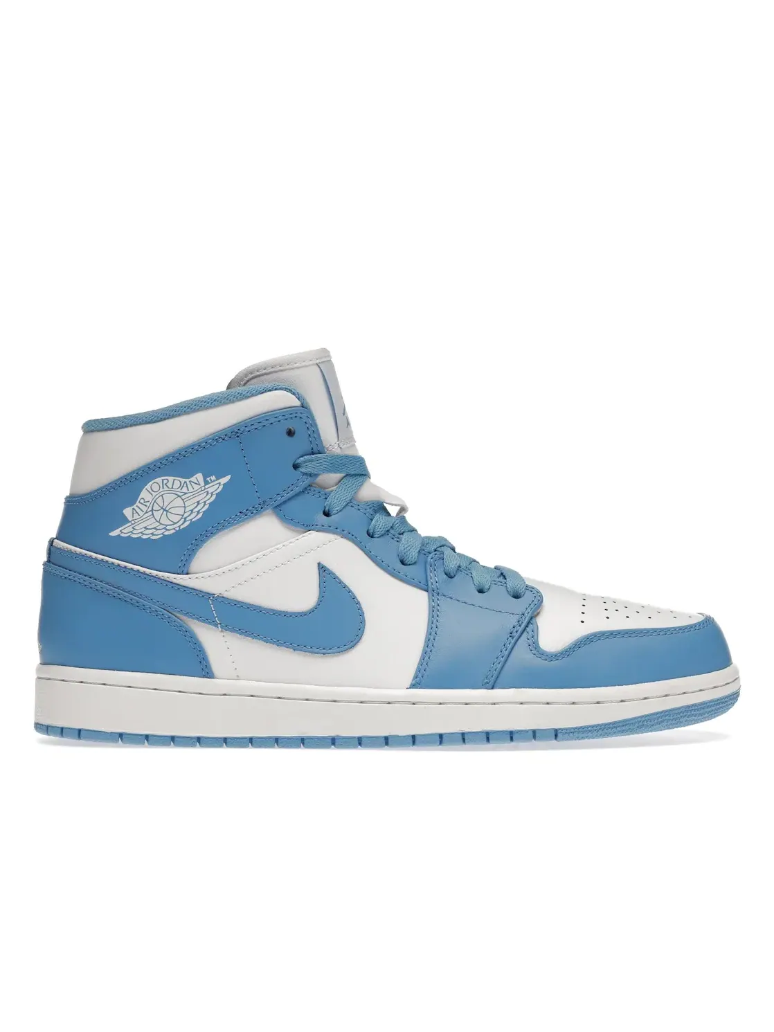 Мужские кроссовки Lifestyle с принтом Jordan 1 Retro Mid Jordan — изображение 1 из 4, белый/синий-белый
