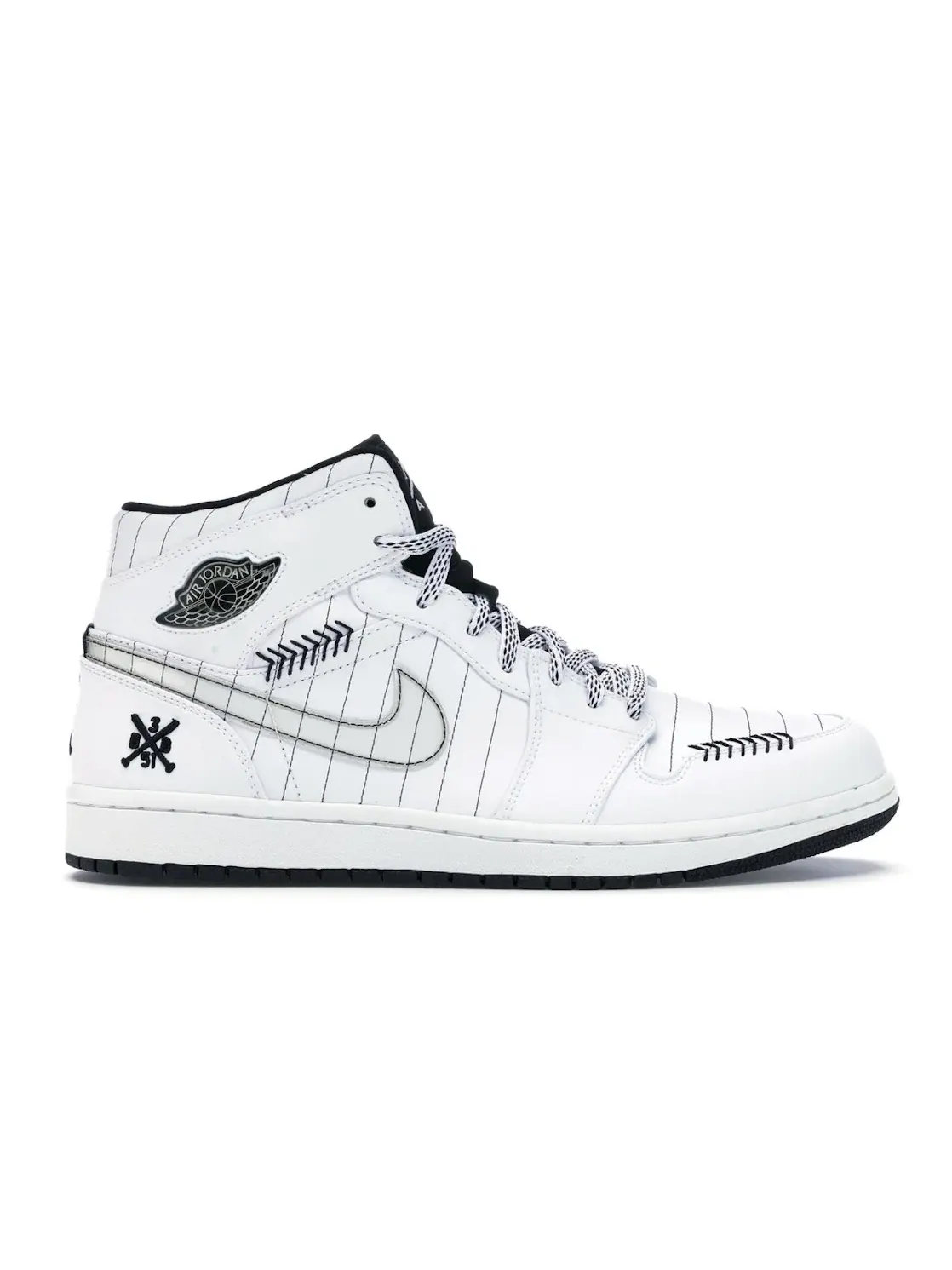 Мужские кроссовки Lifestyle Jordan 1 Retro — изображение 1 из 4, белый/черный-серебристый
