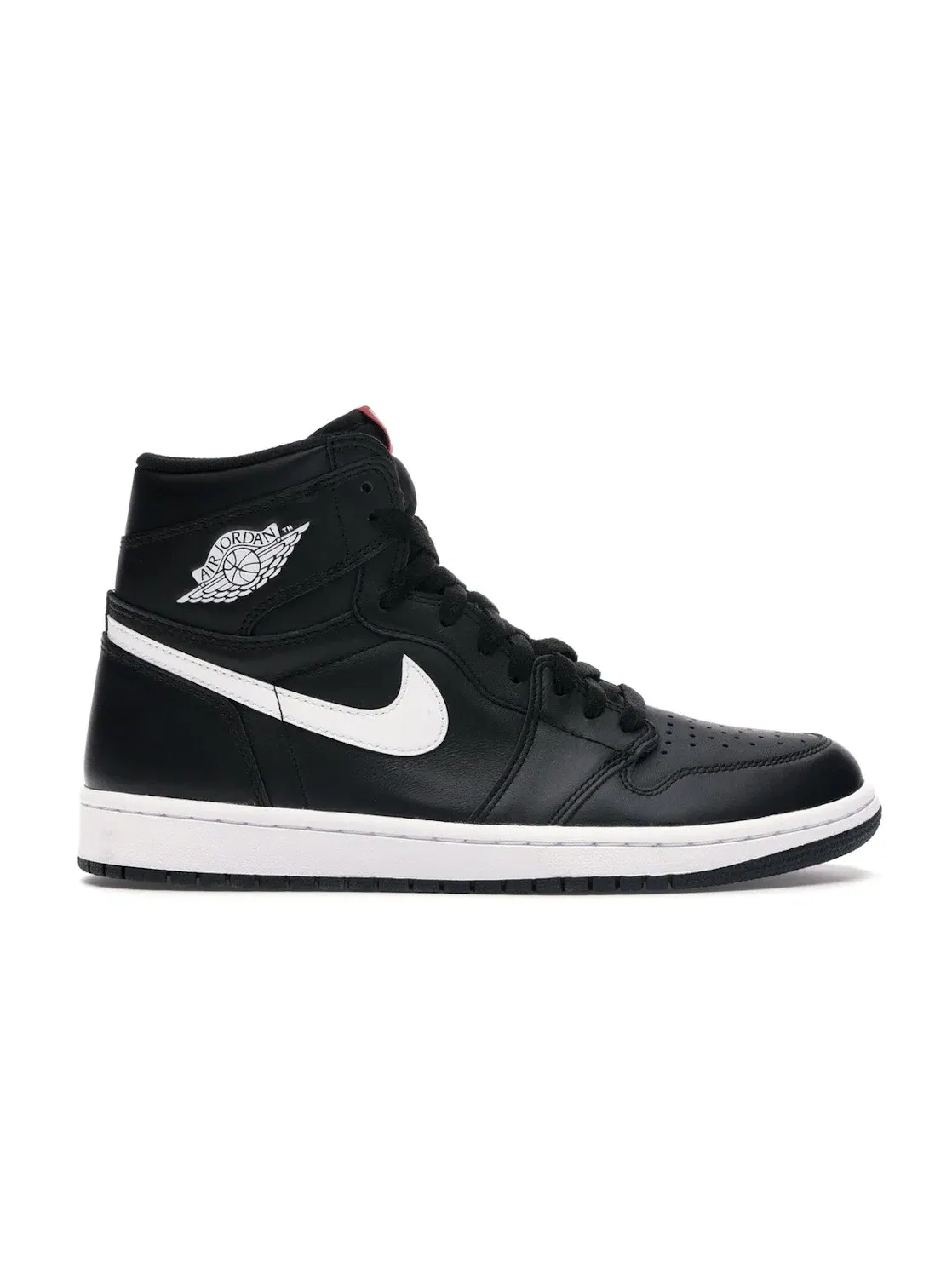 Мужские кроссовки высокие с кожаным верхом Jordan 1 Retro Jordan — изображение 1 из 4, черный/белый-черный