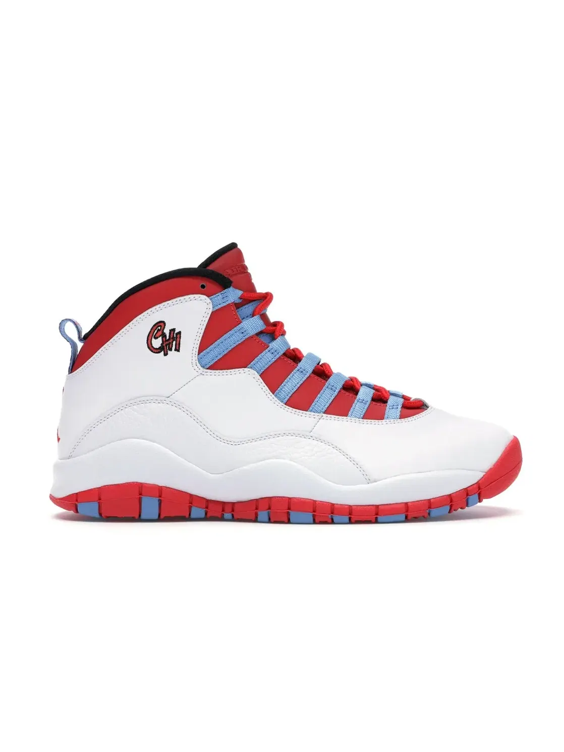 Мужские кроссовки с уникальным цветовым решением Jordan 10 Retro Jordan — изображение 1 из 4, белый/синий-черный-яркий