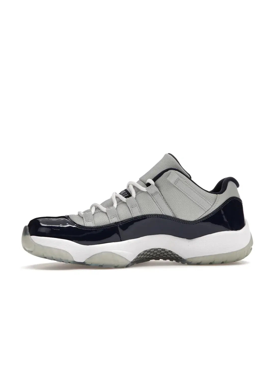 Мужские кроссовки низкие с патентованной кожей Jordan 11 Retro Low Jordan — изображение 3 из 4, серый/белый-темно-синий