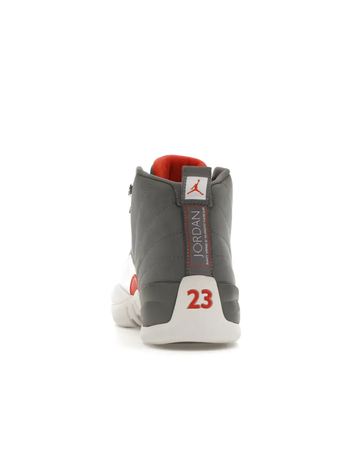 Мужские кроссовки с кожаным верхом Jordan 12 Retro Jordan — изображение 4 из 4, серый/оранжевый-белый