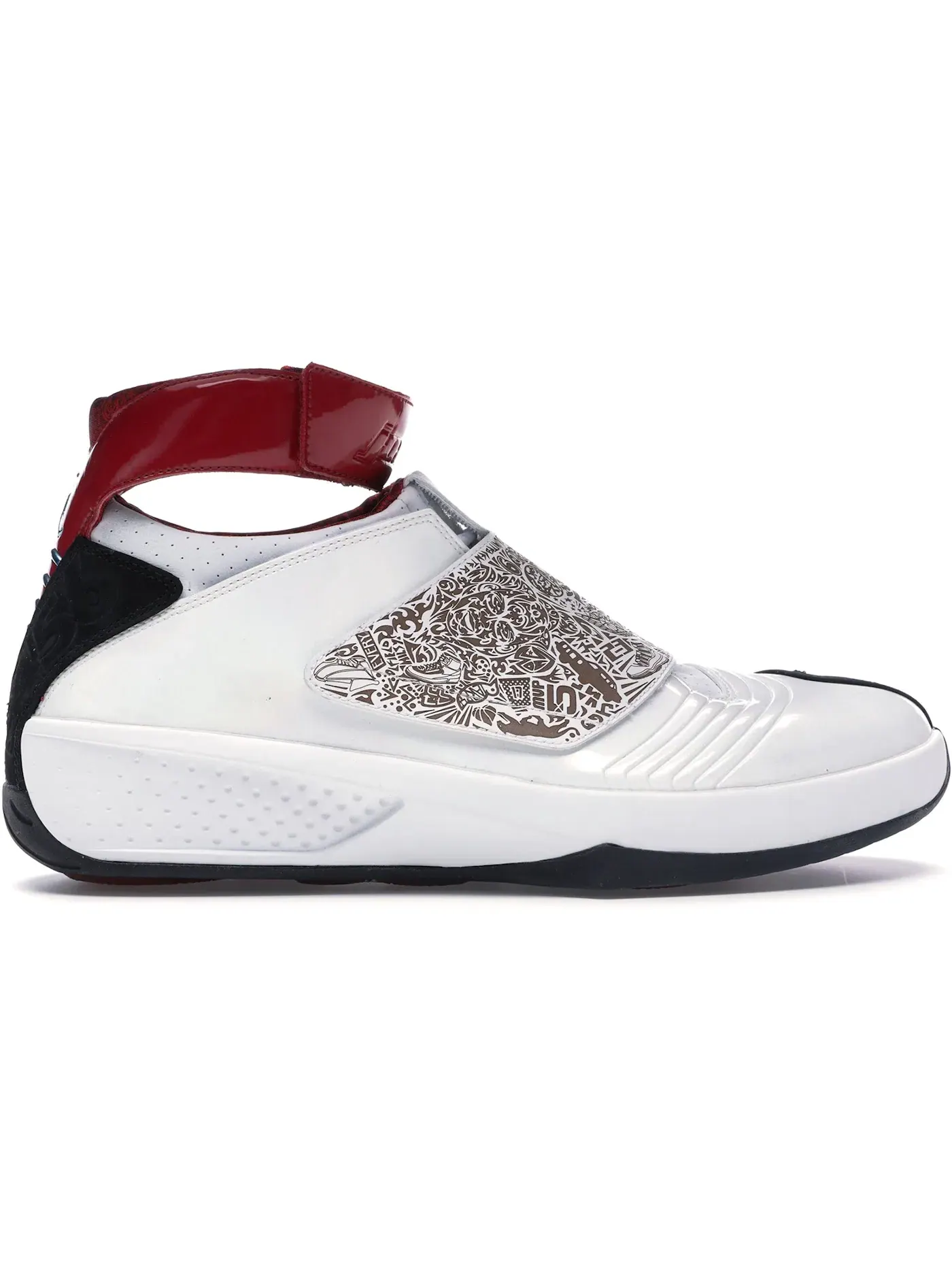 Мужские кроссовки с лазерной гравировкой Jordan 20 OG — изображение 1 из 1, белый/красный-черный