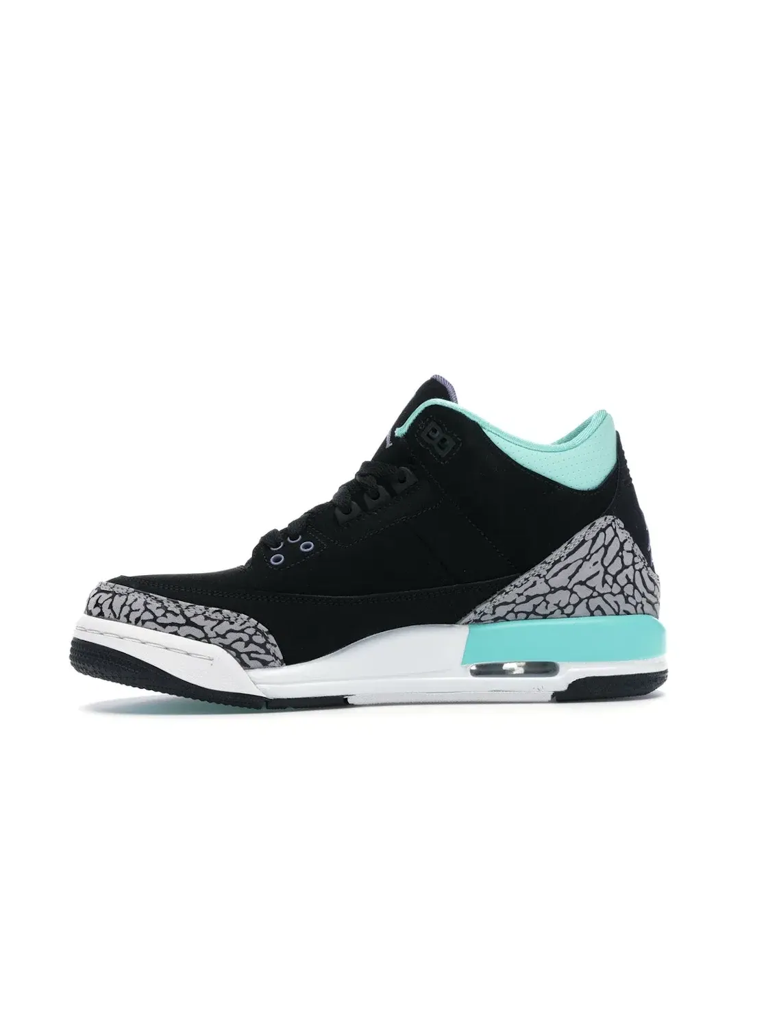 Детские кроссовки с длинным шнурованием Jordan 3 Retro Jordan — изображение 3 из 4, черный/фиолетовый--серый