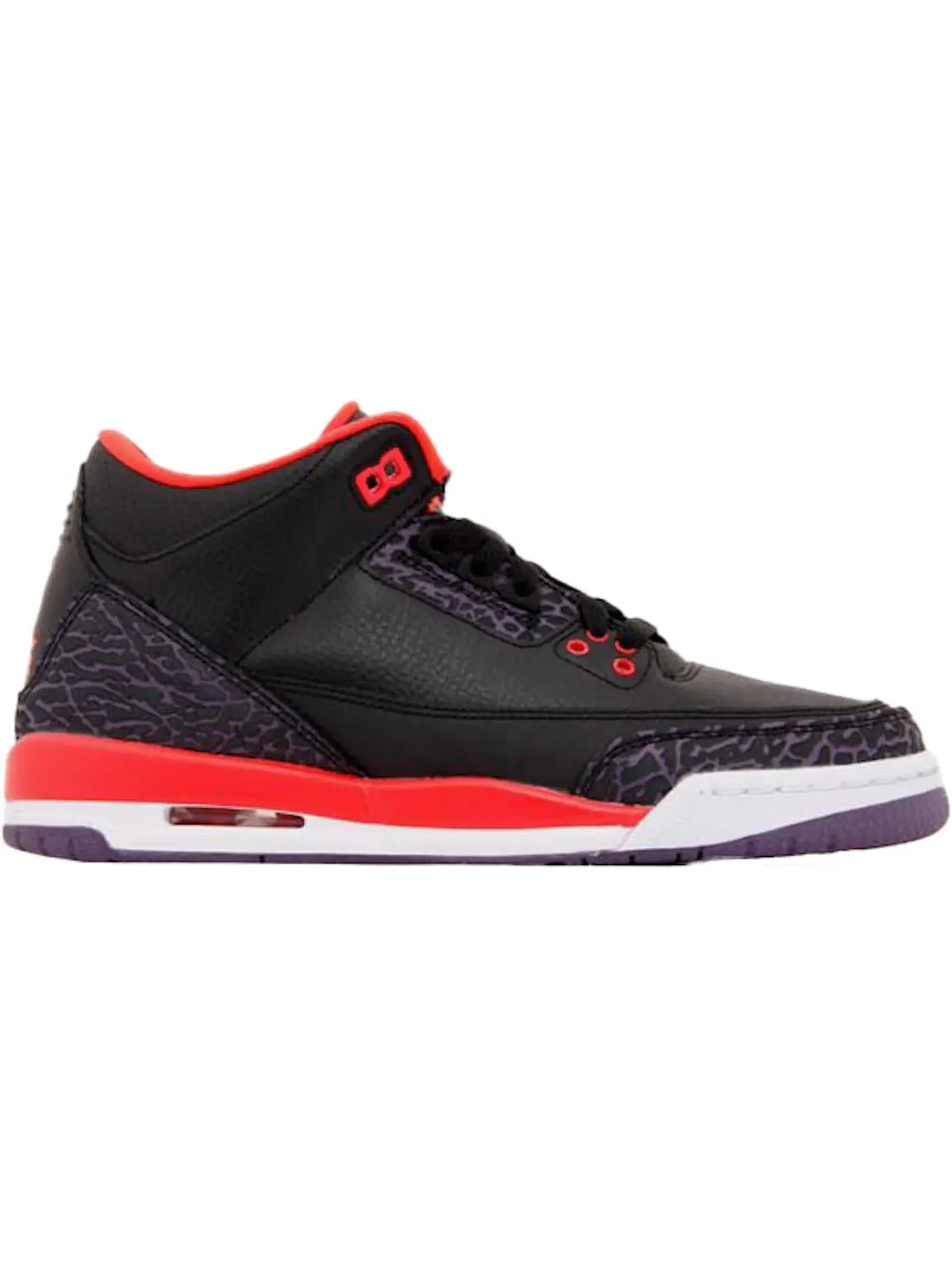 Детские кроссовки Lifestyle с принтом Jordan 3 Retro Jordan — изображение 1 из 1, черный/яркий-фиолетовый