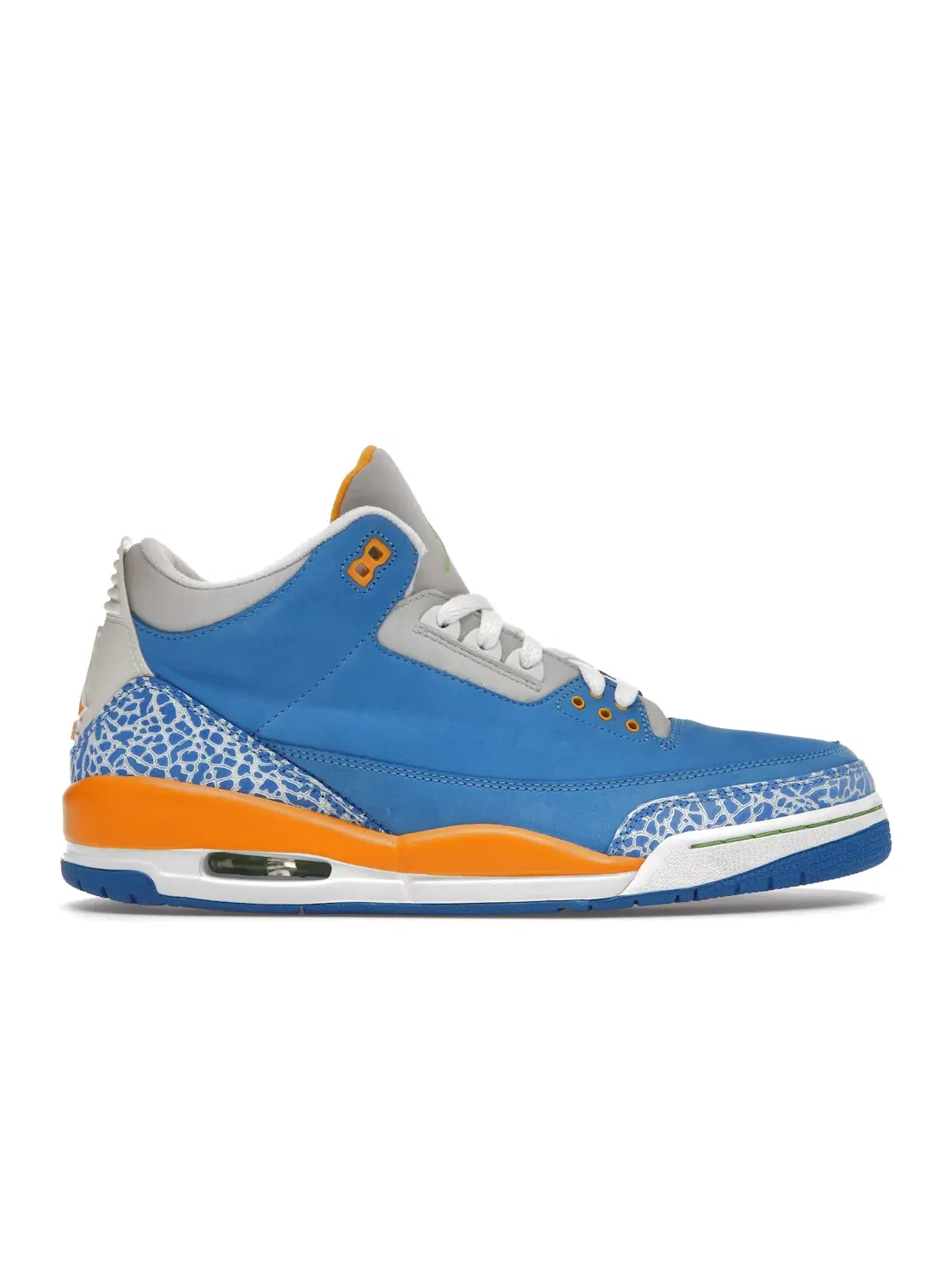 Мужские кроссовки Lifestyle с цветным дизайном Jordan 3 Retro — изображение 1 из 4, синий/золотистый-зеленый