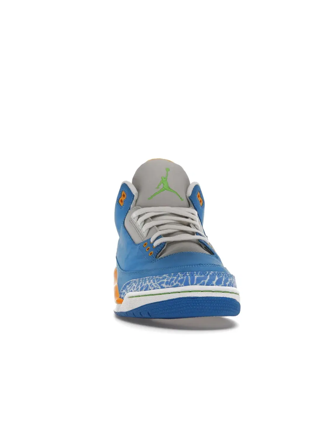 Мужские кроссовки Lifestyle с цветным дизайном Jordan 3 Retro — изображение 2 из 4, синий/золотистый-зеленый