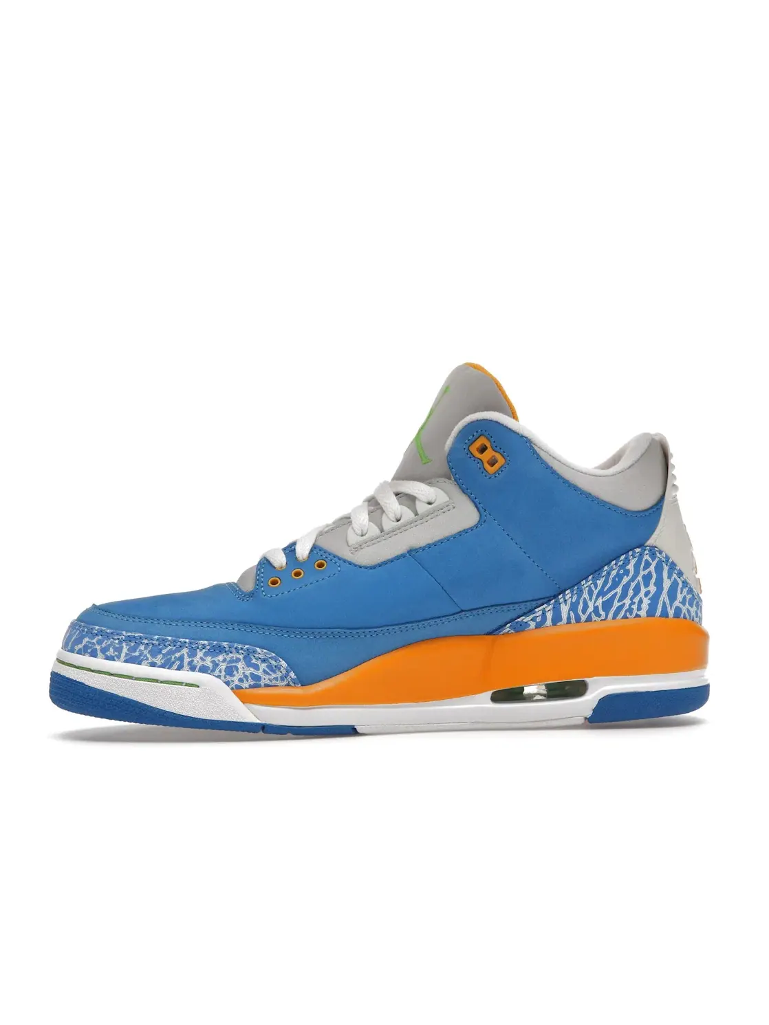 Мужские кроссовки Lifestyle с цветным дизайном Jordan 3 Retro — изображение 3 из 4, синий/золотистый-зеленый