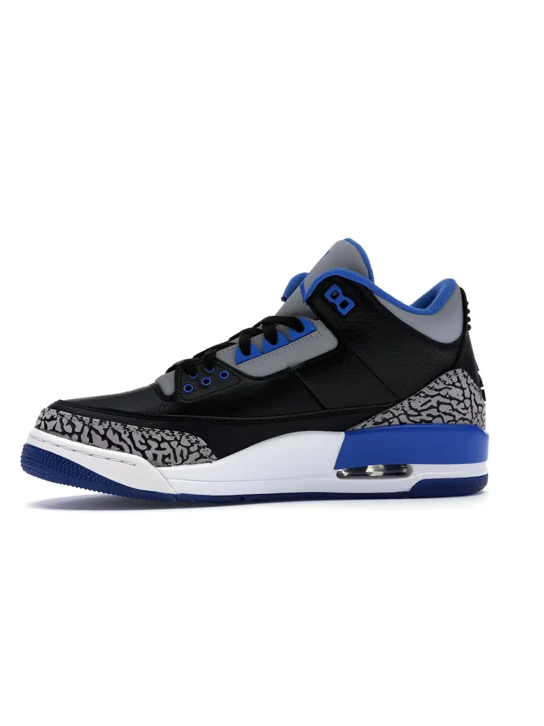 Мужские кроссовки Lifestyle с принтом слоновьей кожи Jordan 3 Retro — изображение 3 из 4, черный/синий-серый