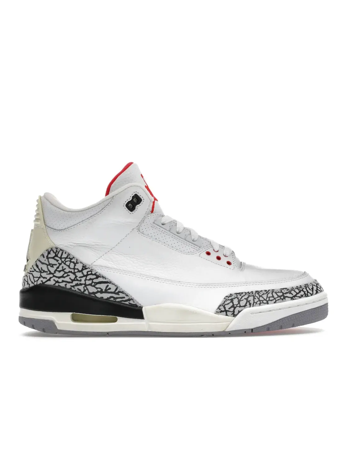 Мужские кроссовки с оригинальным расцветкой Jordan 3 Retro White Cement — изображение 1 из 3, белый/серый-красный
