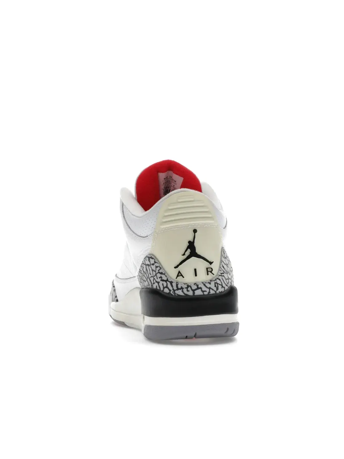 Мужские кроссовки с оригинальным расцветкой Jordan 3 Retro White Cement — изображение 3 из 3, белый/серый-красный