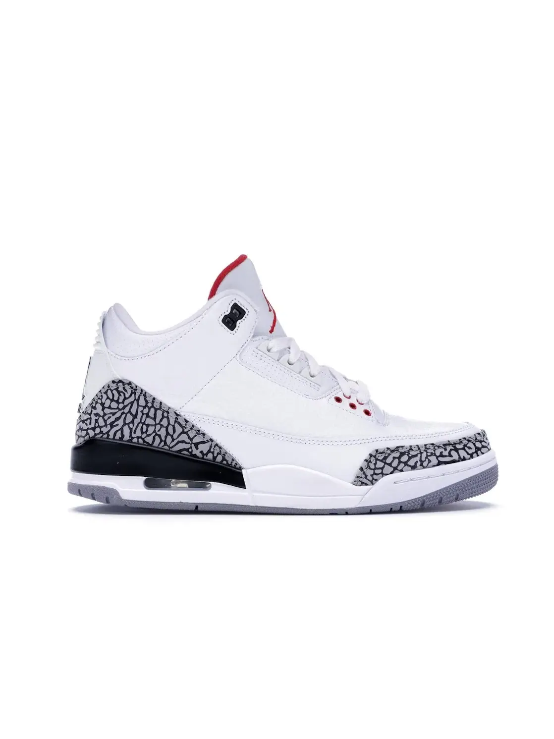 Мужские кроссовки Lifestyle Джордан 3 Ретро White/Cement Grey-Fire Red Jordan — изображение 1 из 4, белый/серый-красный