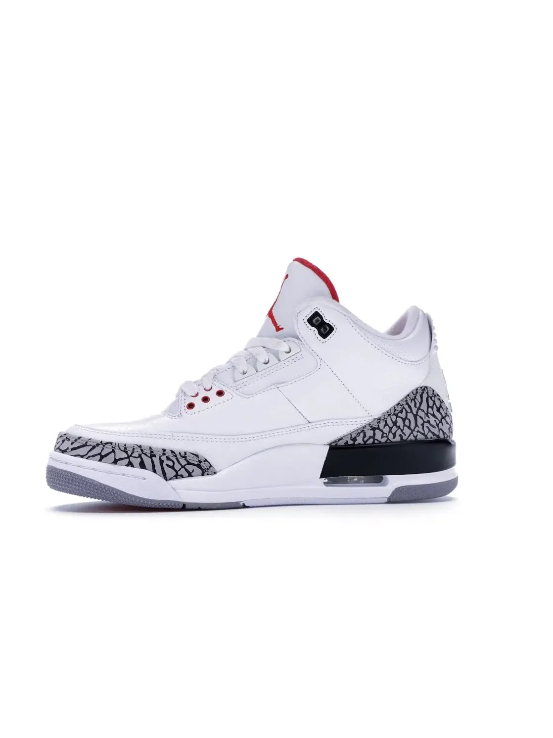Мужские кроссовки Lifestyle Джордан 3 Ретро White/Cement Grey-Fire Red Jordan — изображение 3 из 4, белый/серый-красный