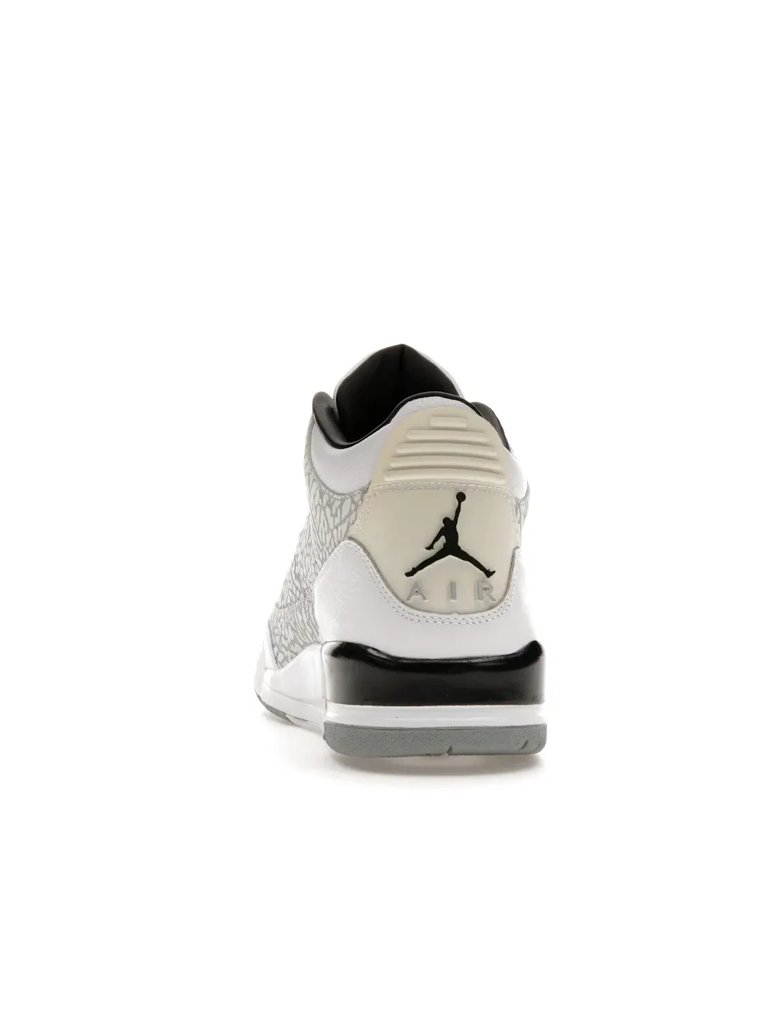 Мужские кроссовки Lifestyle с принтом слоновьей кожи Jordan 3 Retro Jordan — изображение 4 из 4, белый/-черный