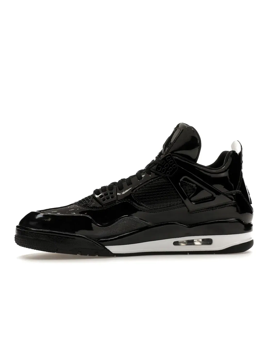 Мужские кроссовки с лакированной кожей Jordan 4 Retro — изображение 3 из 4, черный/белый