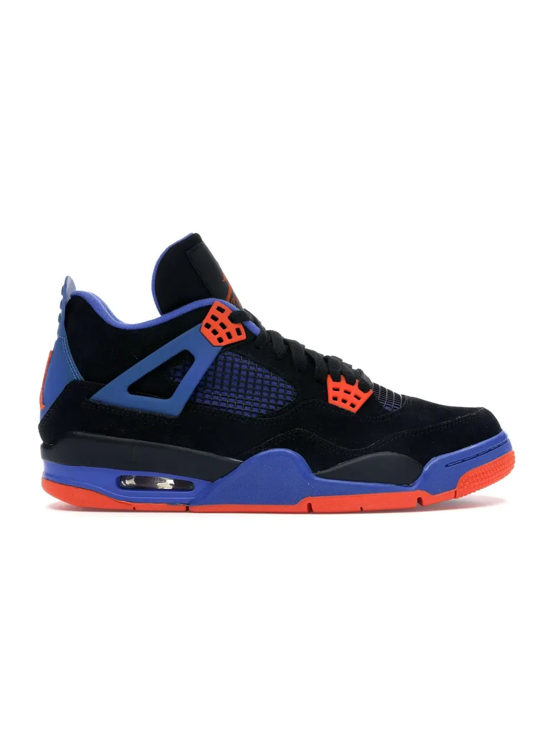 Мужские кроссовки с верхом из замши и сетки Jordan 4 Retro — изображение 1 из 4, черный/оранжевый