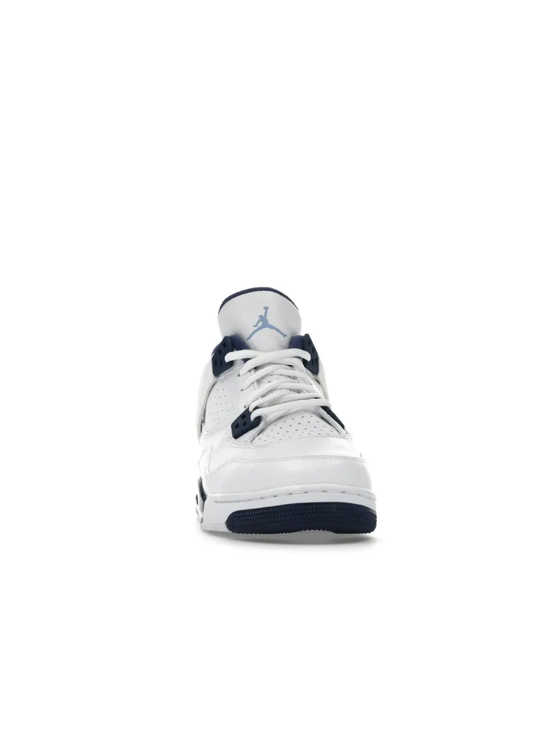 Детские кроссовки Lifestyle с верхом из кожи Jordan 4 Retro Jordan — изображение 2 из 4, белый/синий-темно-синий