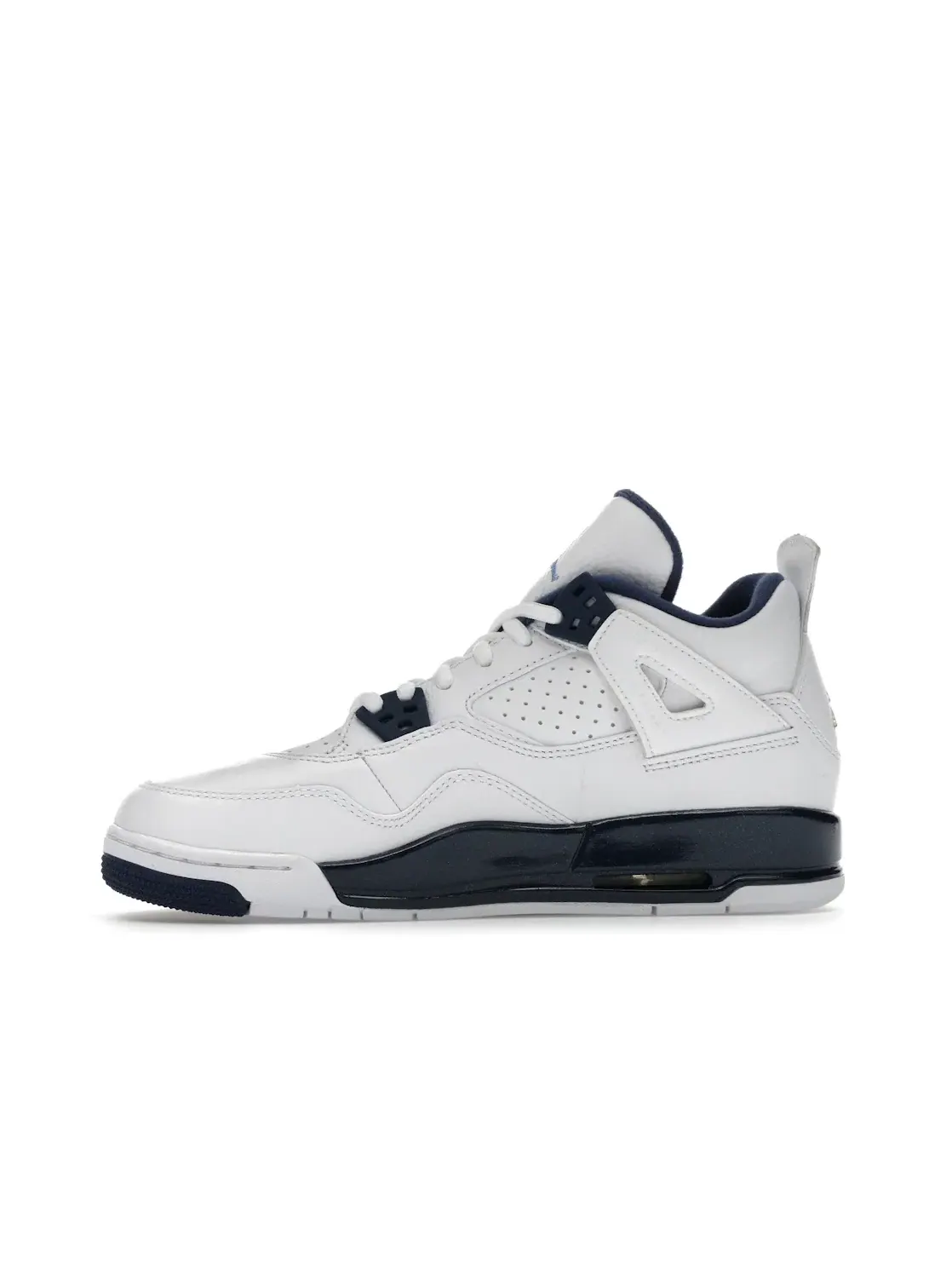 Детские кроссовки Lifestyle с верхом из кожи Jordan 4 Retro Jordan — изображение 3 из 4, белый/синий-темно-синий