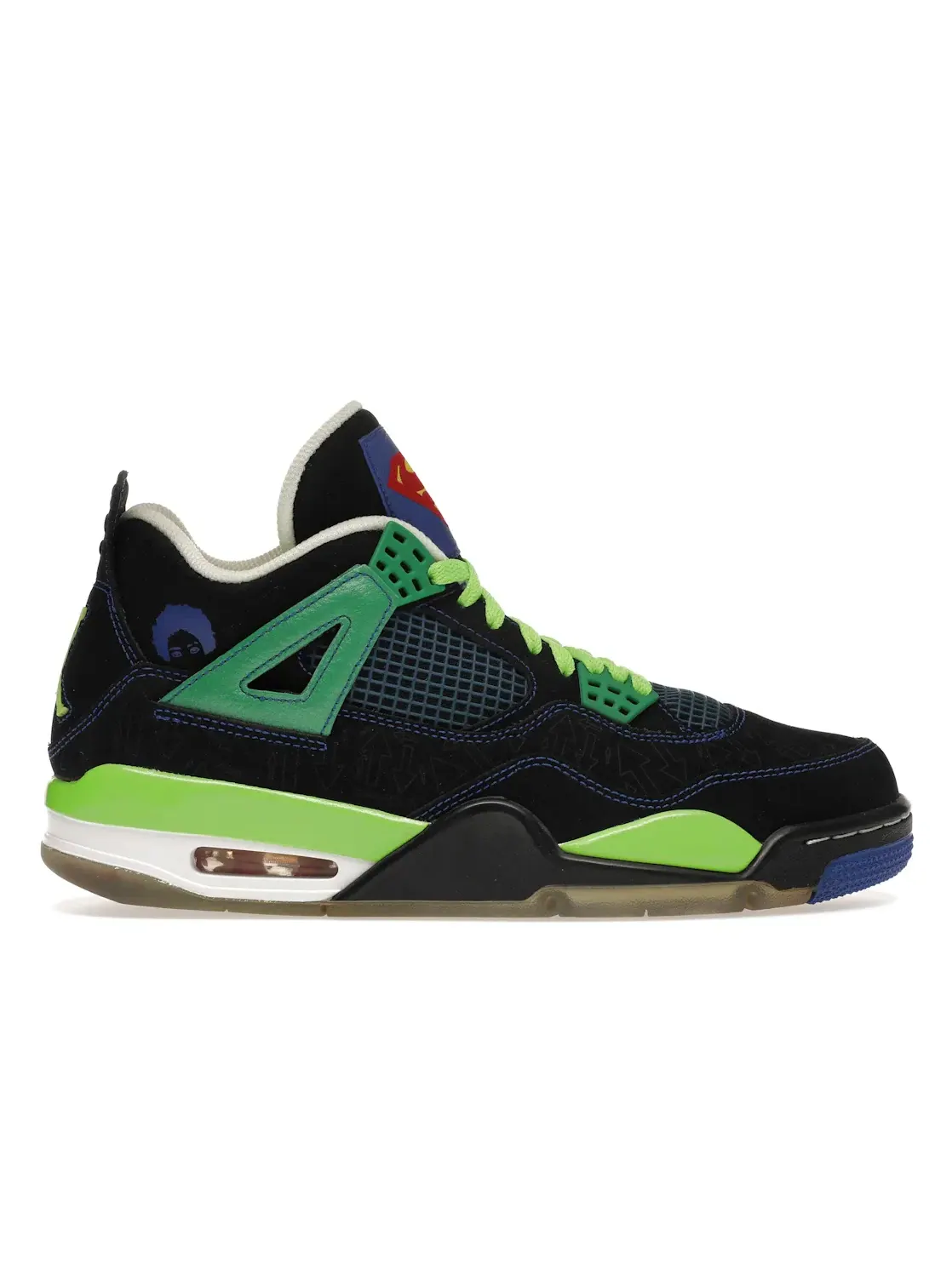 Мужские кроссовки Lifestyle с принтом Jordan 4 Retro Doernbecher Jordan — изображение 1 из 4, черный/-зеленый-белый