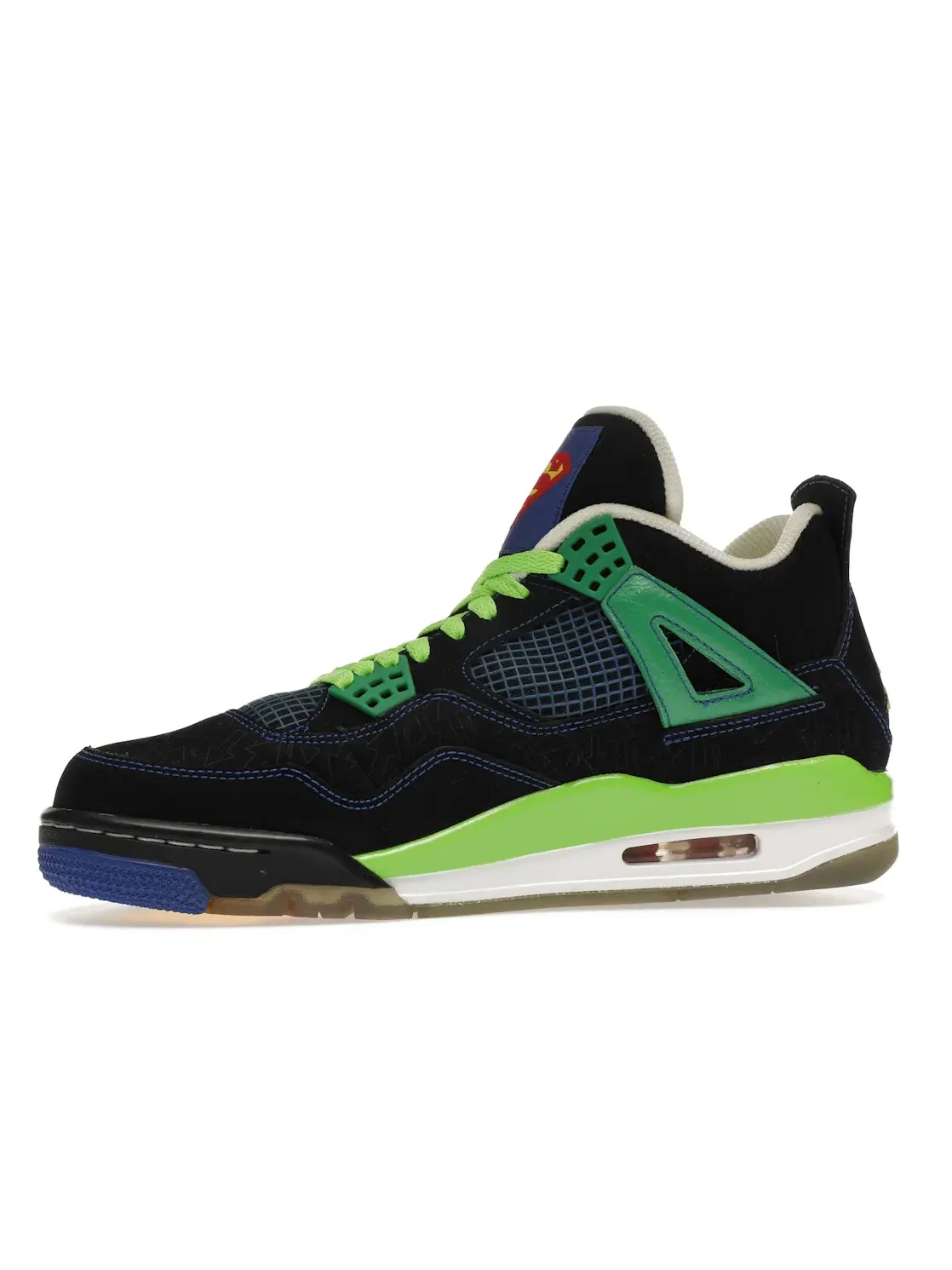 Мужские кроссовки Lifestyle с принтом Jordan 4 Retro Doernbecher Jordan — изображение 3 из 4, черный/-зеленый-белый