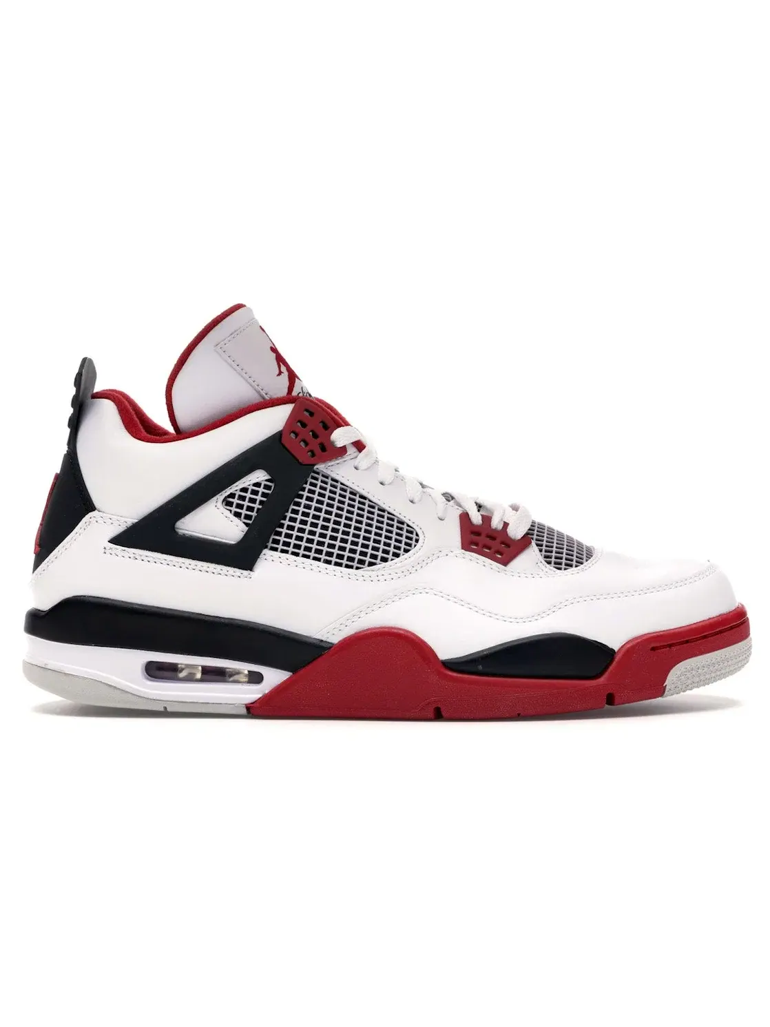 Мужские кроссовки из кожи Jordan 4 Retro Jordan — изображение 1 из 4, белый/красный-черный