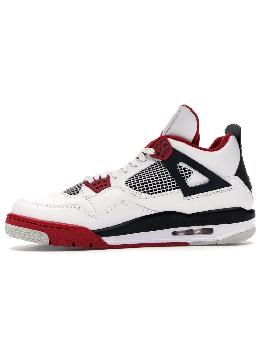 Мужские кроссовки из кожи Jordan 4 Retro Jordan — изображение 3 из 4, белый/красный-черный