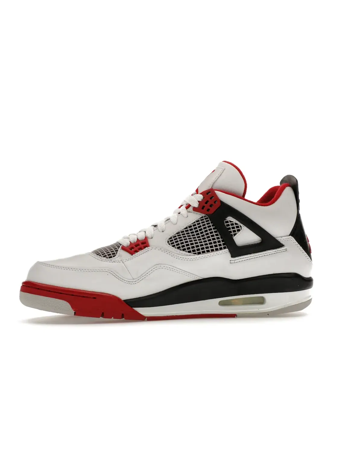 Мужские кроссовки с кожаным верхом Jordan 4 Retro — изображение 3 из 4, белый/красный-черный