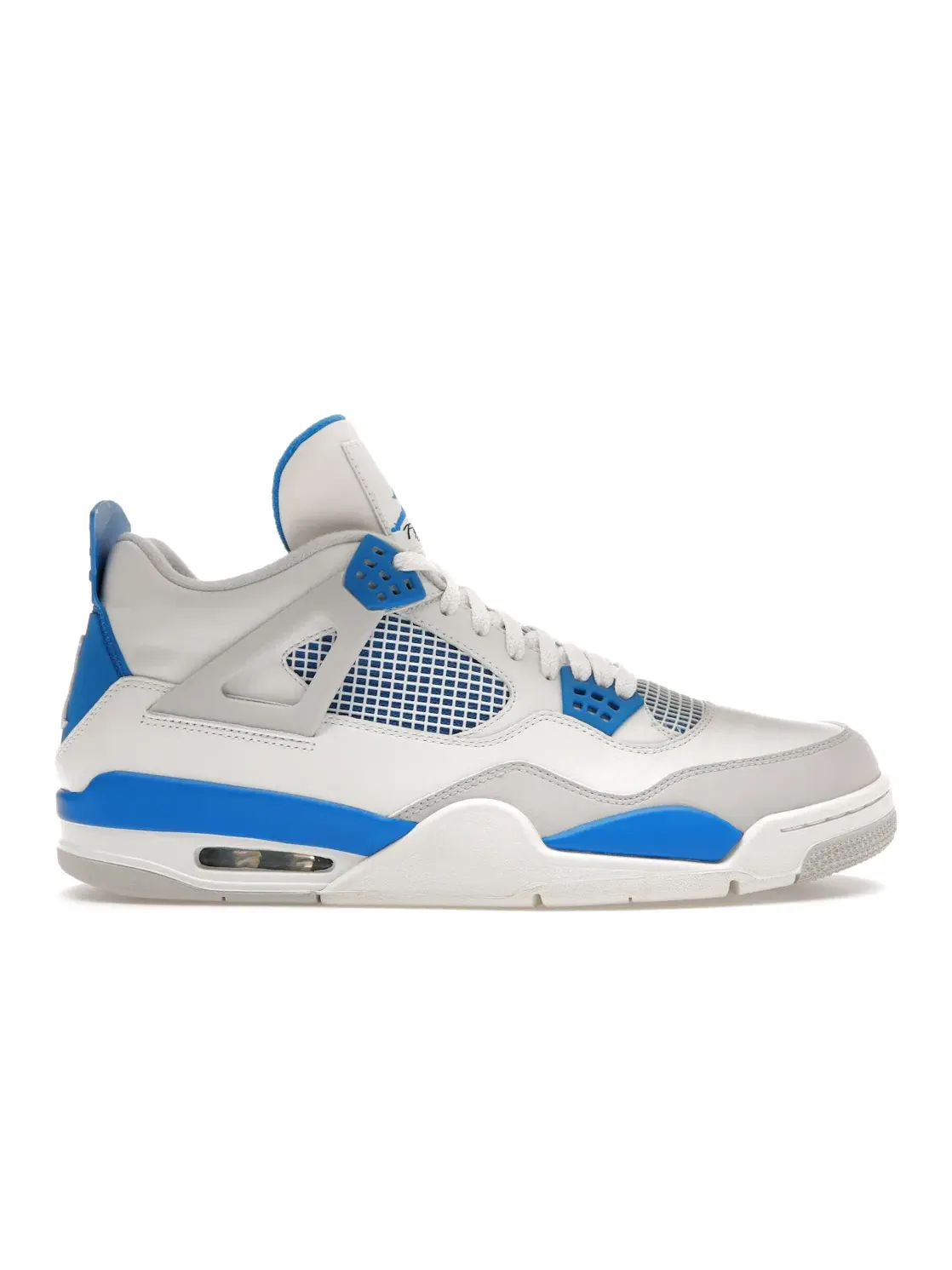 Мужские кроссовки кожаные Air Jordan 4 Retro Military Blue (2012) Jordan — изображение 1 из 4, белый/синий-серый