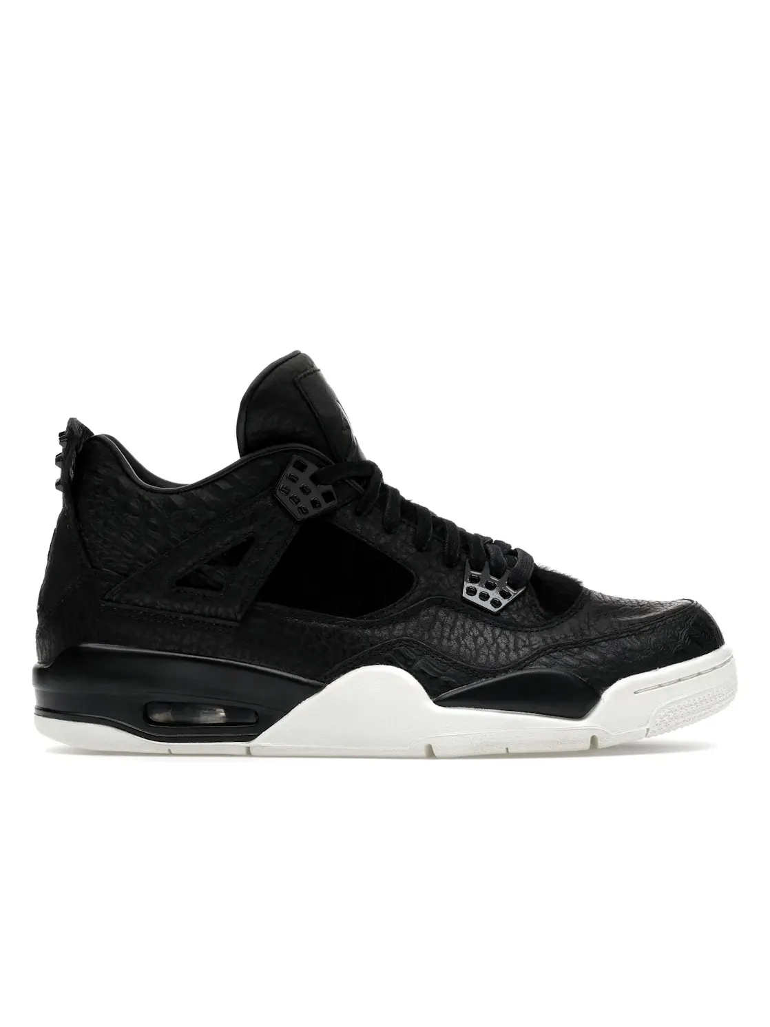 Мужские кроссовки с пони-волосом Jordan 4 Retro Jordan — изображение 1 из 4, черный/-черный