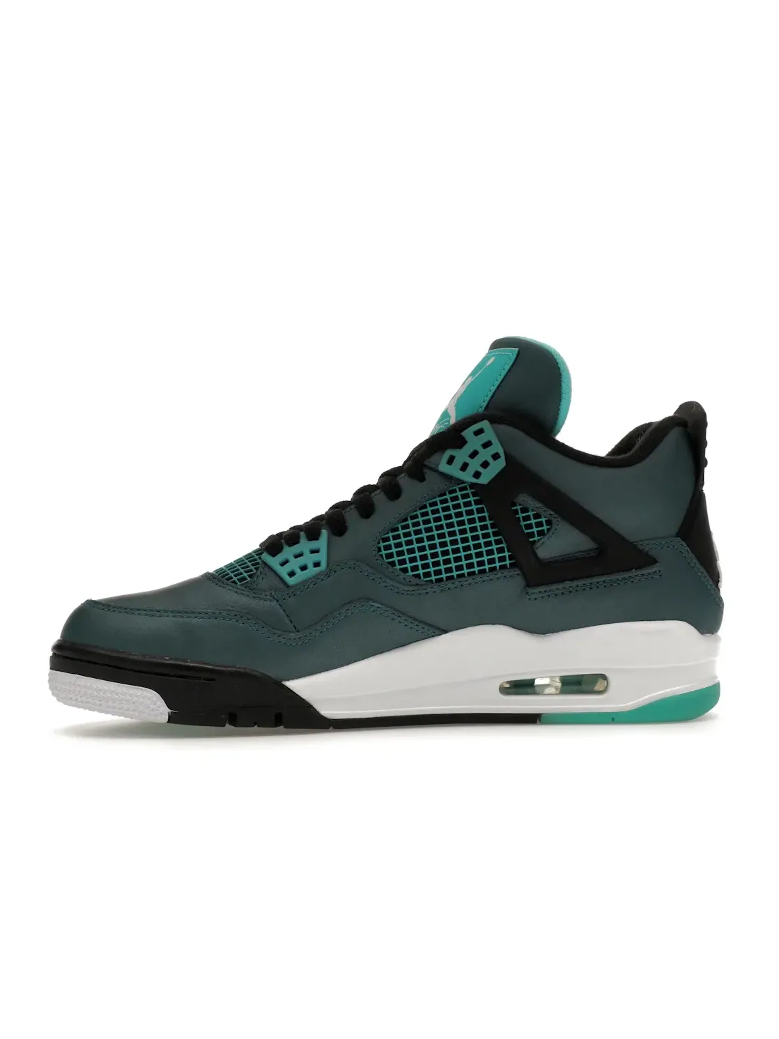 Мужские кроссовки с цветной отделкой Jordan 4 Retro Teal — изображение 3 из 4, белый-черный