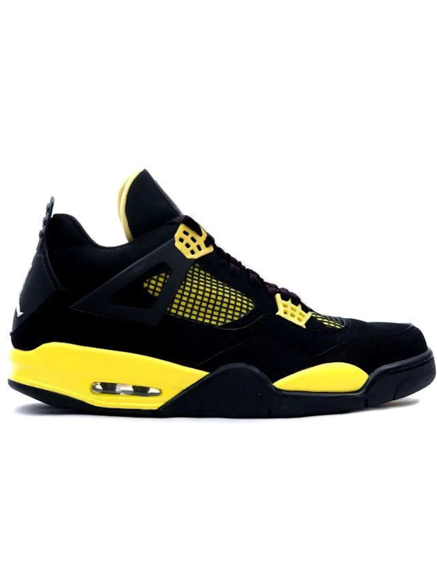 Мужские кроссовки Lifestyle Jordan 4 Retro Thunder Jordan — изображение 1 из 1, черный/желтый