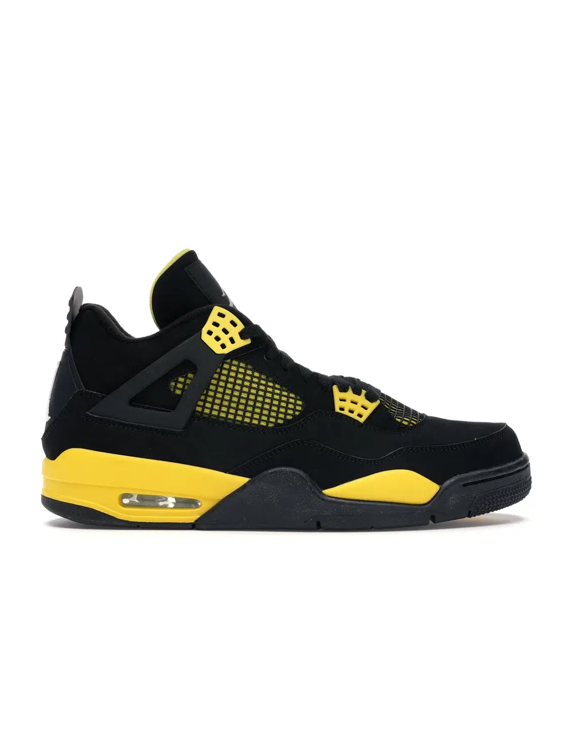 Мужские кроссовки с замшевым верхом Jordan 4 Retro — изображение 1 из 4, черный/желтый