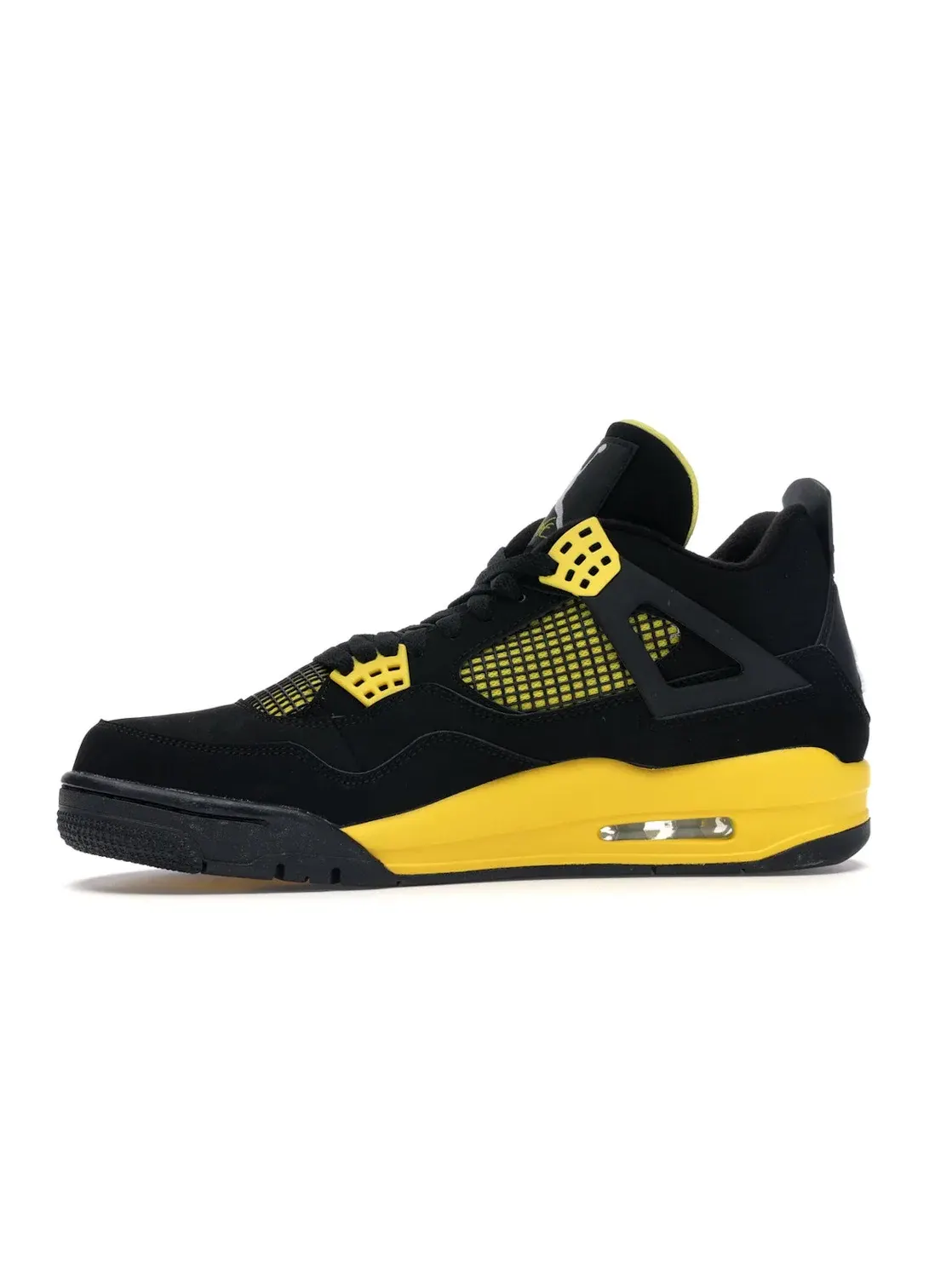 Мужские кроссовки с замшевым верхом Jordan 4 Retro — изображение 3 из 4, черный/желтый