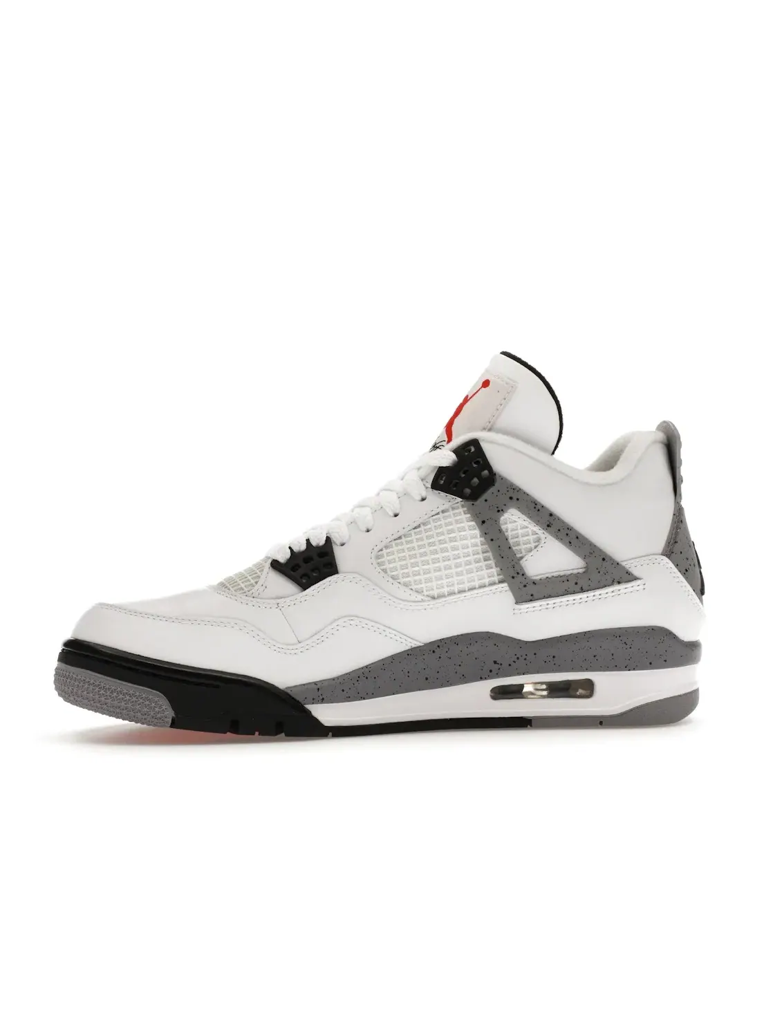 Мужские кроссовки с классическим дизайном Jordan 4 Retro Jordan — изображение 3 из 4, белый/черный-серый